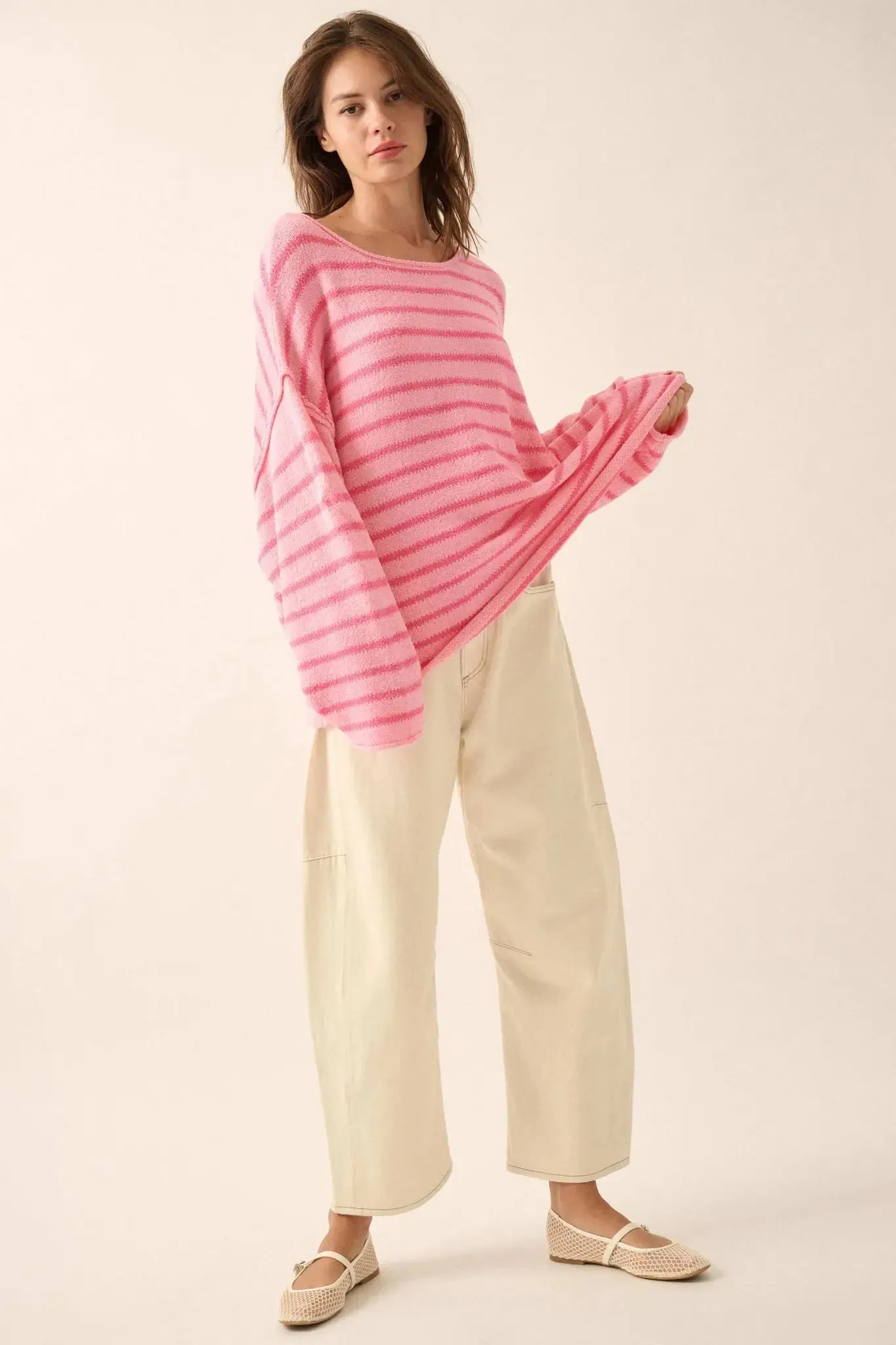 Stripe Hype Oversized Striped Sweater sold by Promesa product image thumbnail 3