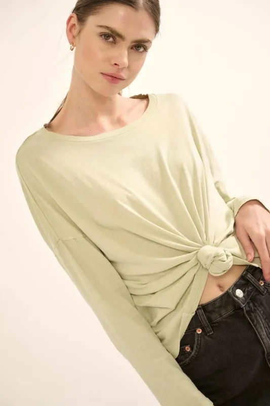 Big Happy Vintage-Washed Oversize Long-Sleeve Tee made by Promesa