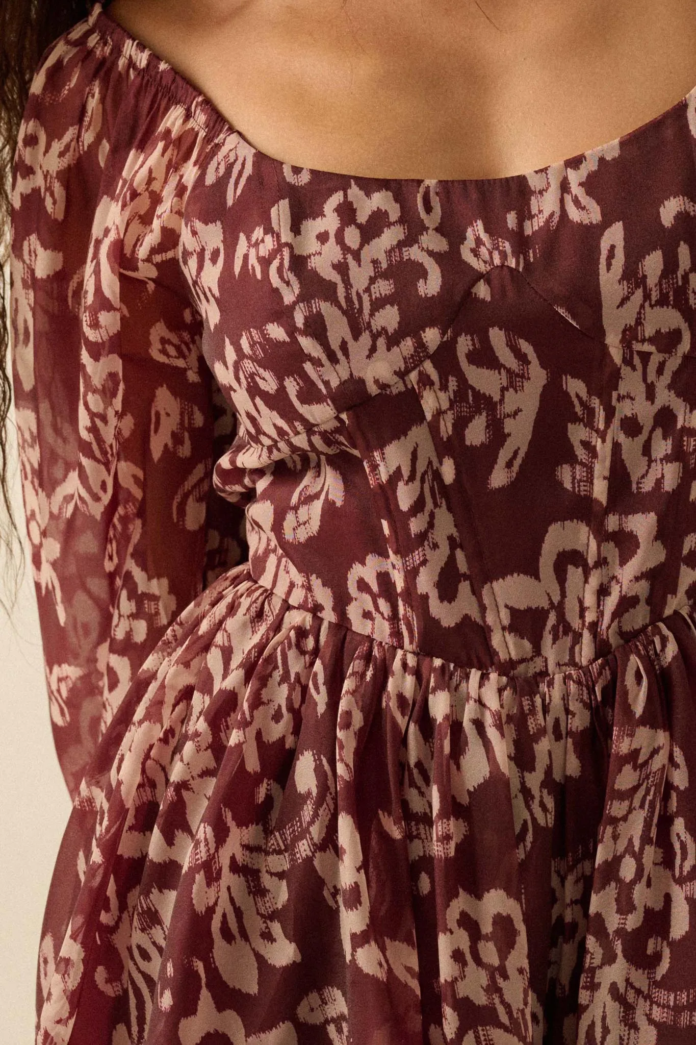 Grow in Grace Floral Organza Corset Romper Dress sold by Promesa product image thumbnail 2