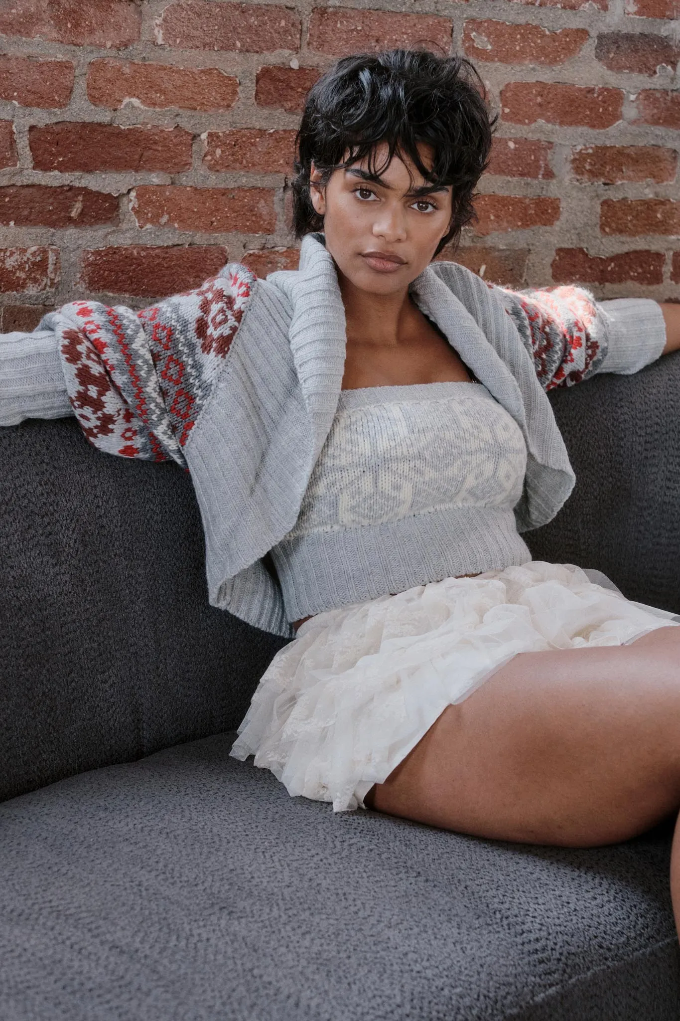 Après Chic Alpine-Knit Shrug and Tube Top Set sold by Promesa product image thumbnail 3