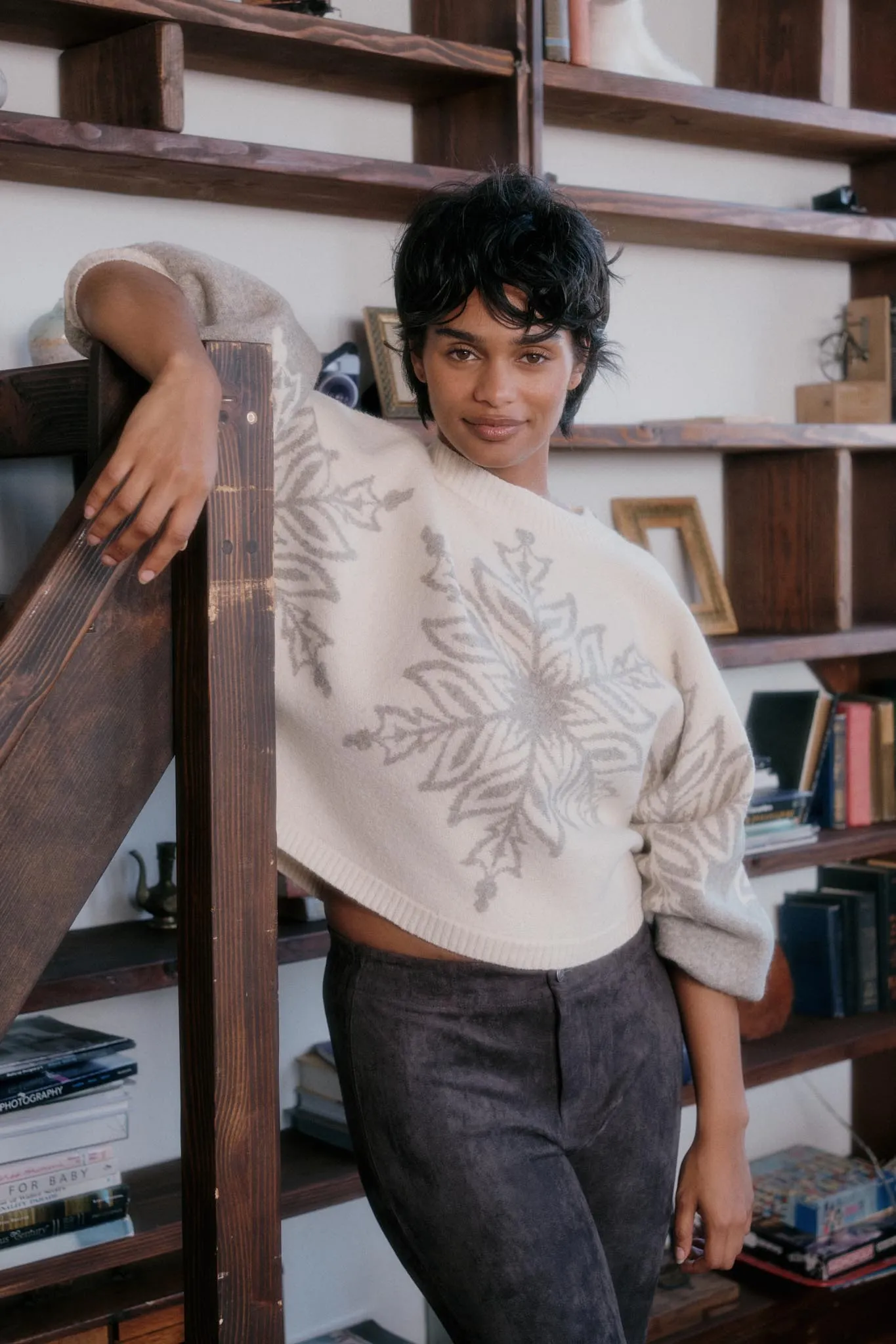 Snow What Snowflake Jacquard-Knit Dolman Sweater sold by Promesa product image thumbnail 3