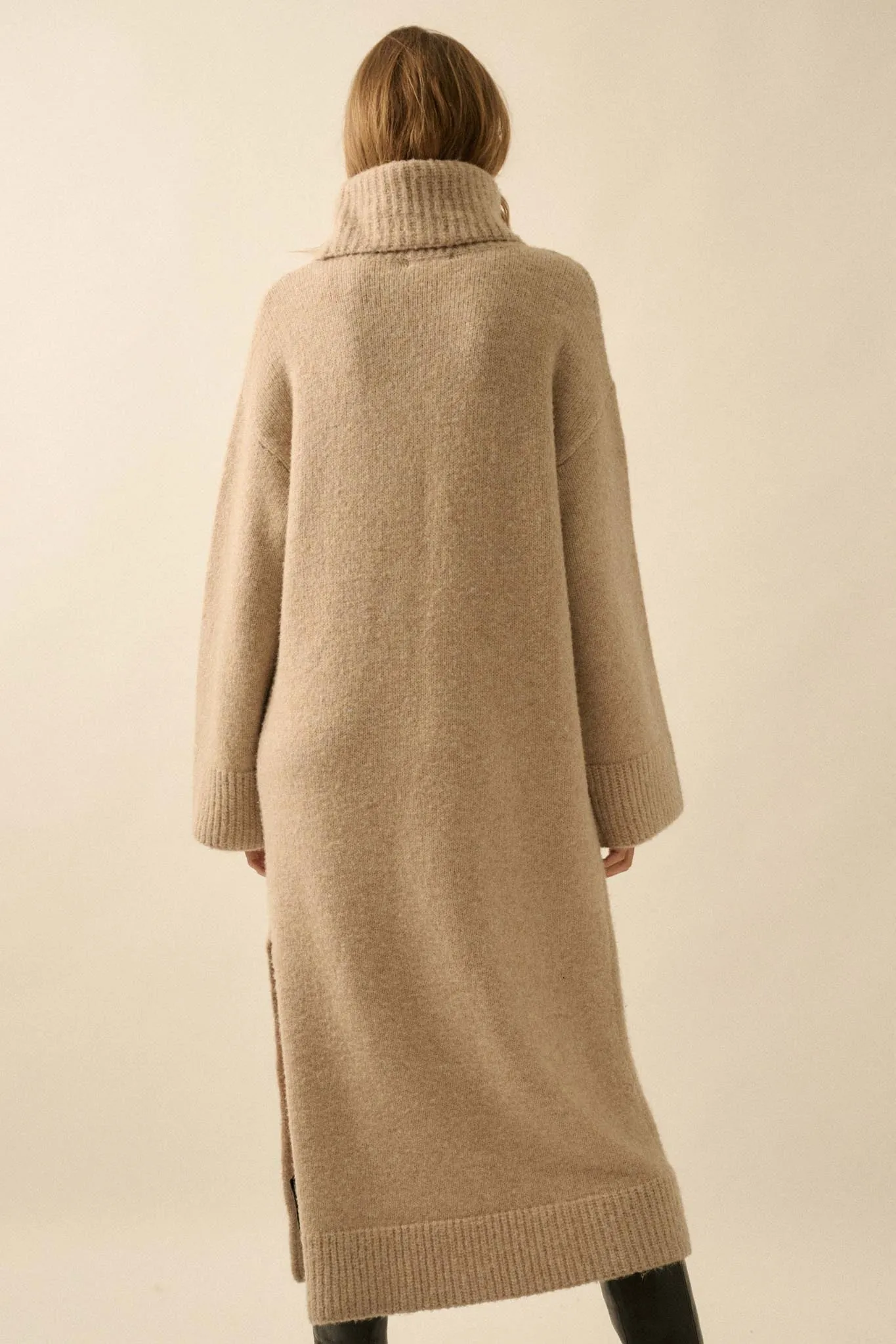 Quiet Hour Turtleneck Midi Sweater Dress sold by Promesa product image thumbnail 2