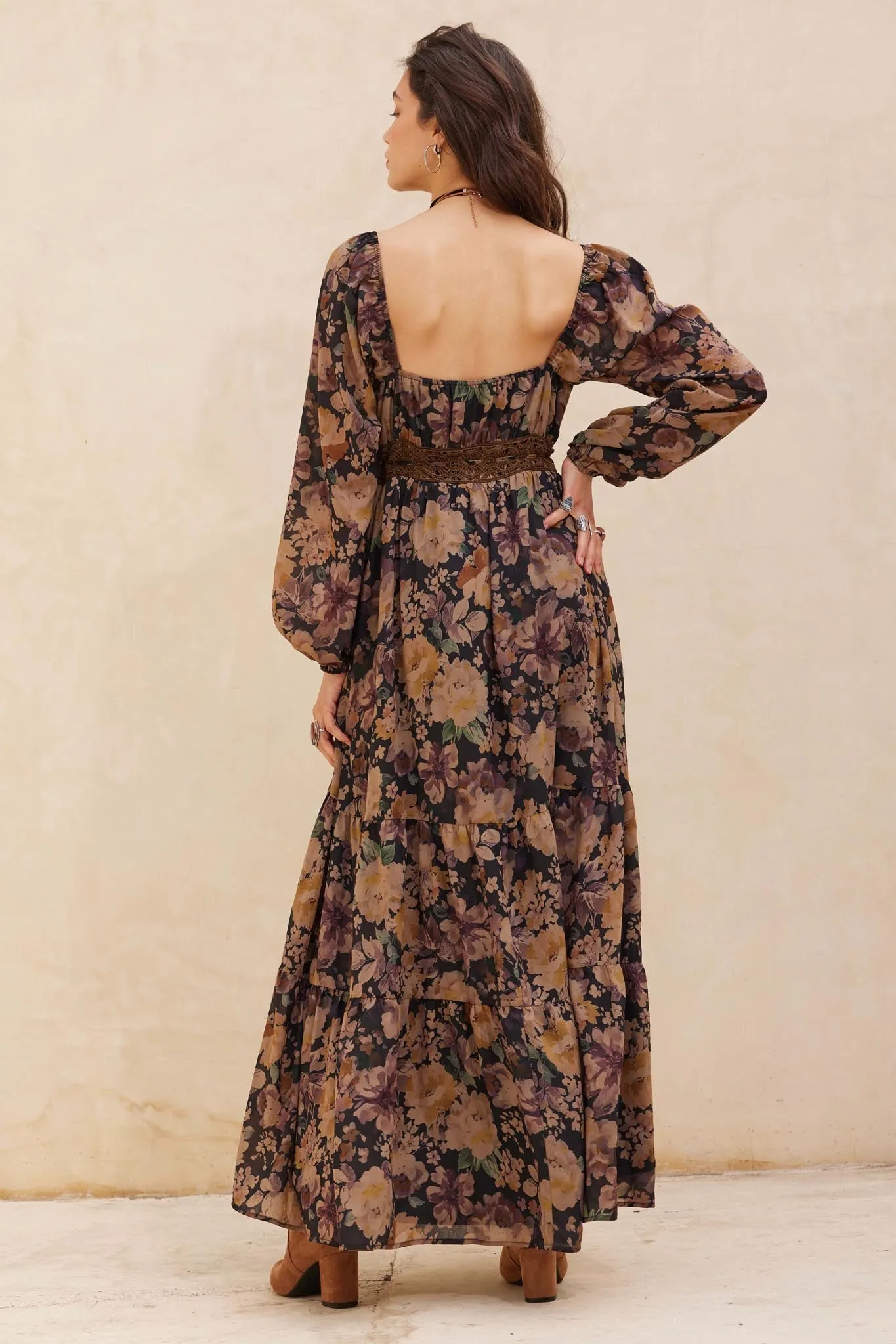 Misty Meadow Floral Button-Up Maxi Prairie Dress sold by Promesa product image thumbnail 2