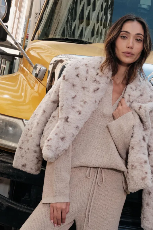 Beautiful Creature Spotted Faux Fur Jacket made by Promesa