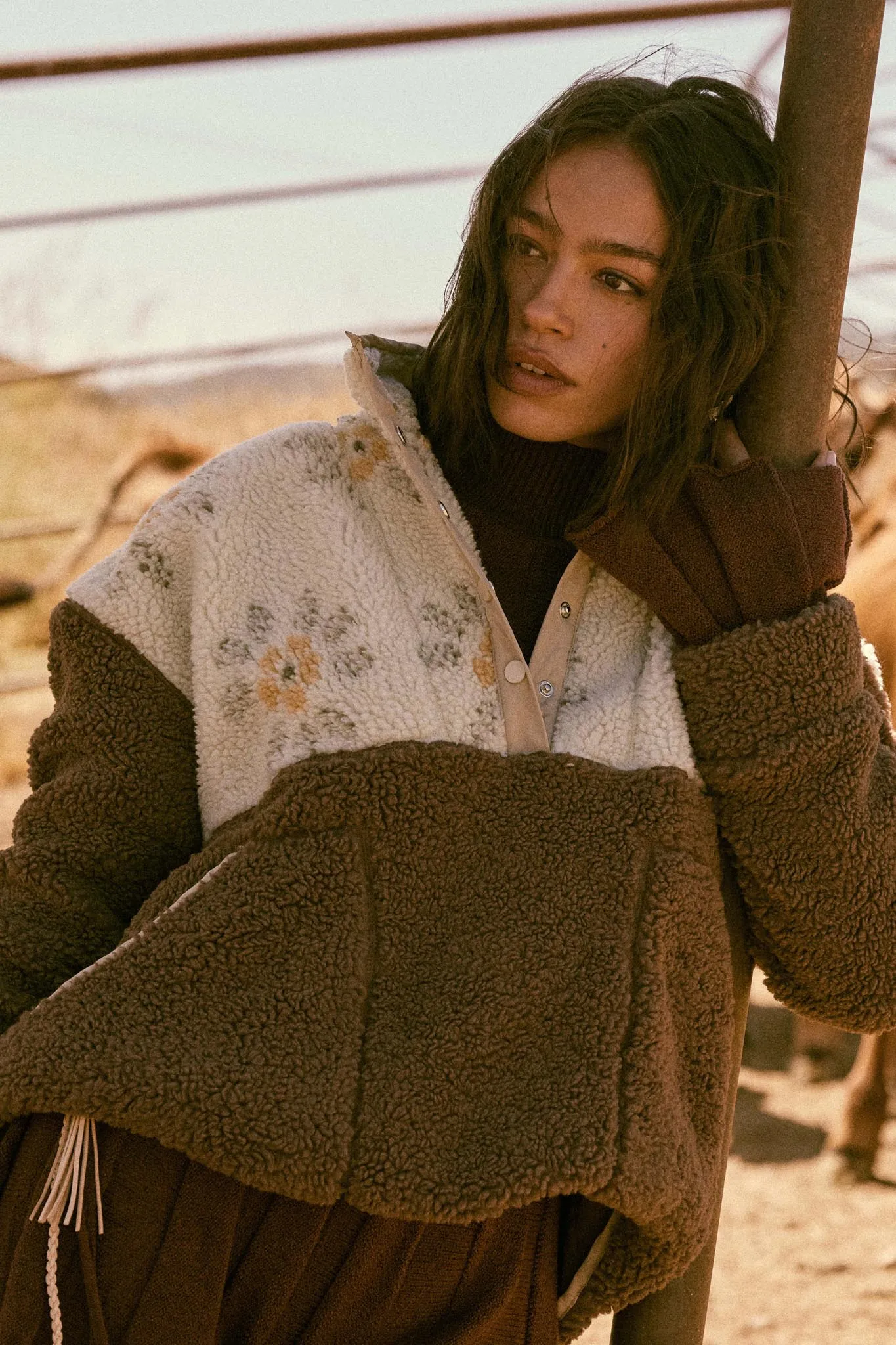 Toasted Blooms Floral Fleece Half-Snap Pullover sold by Promesa product image thumbnail 2