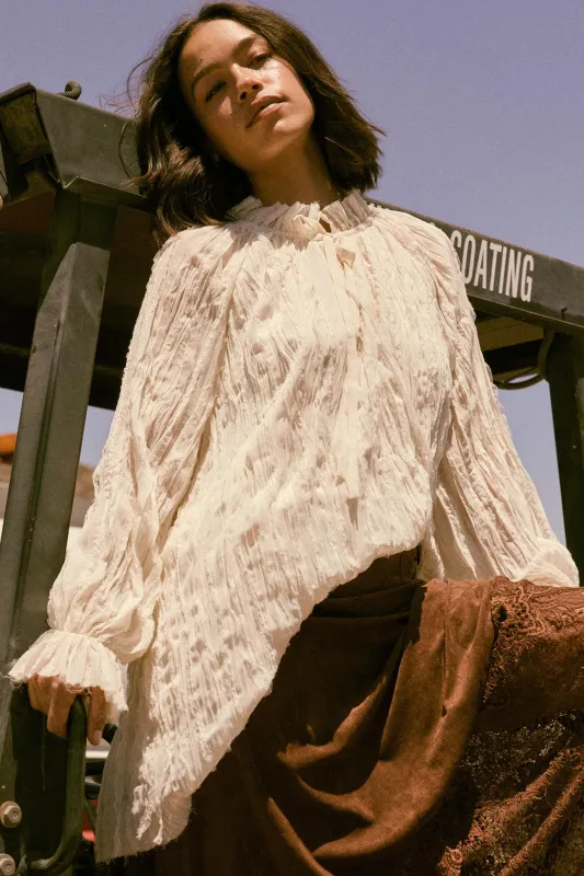 Gentle Whisper Raw-Edge Chiffon Ruffled Mini Dress sold by Promesa