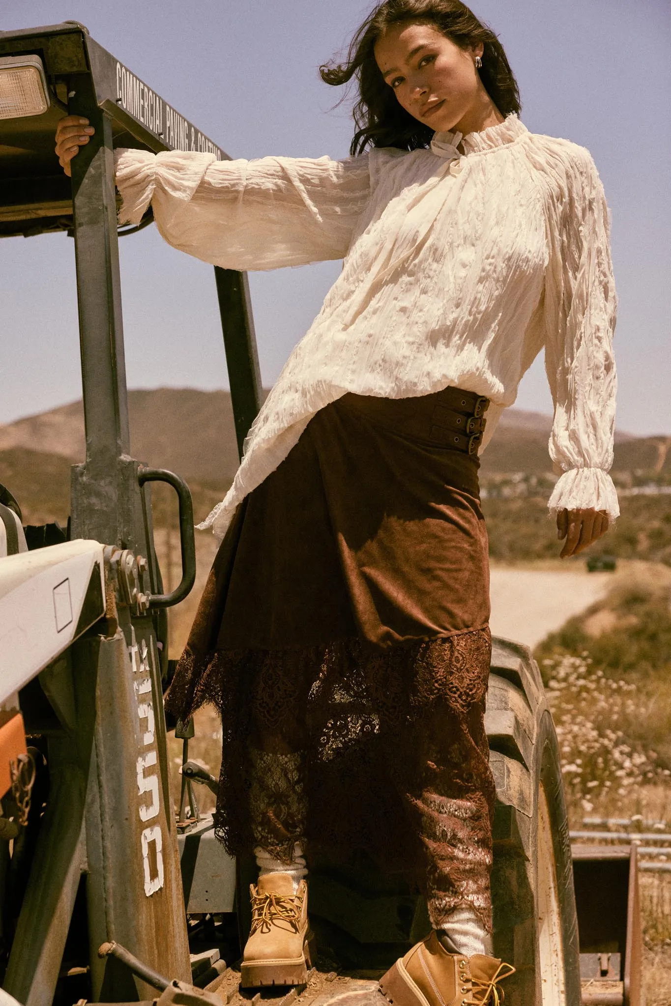 Gentle Whisper Raw-Edge Chiffon Ruffled Mini Dress sold by Promesa product image thumbnail 2