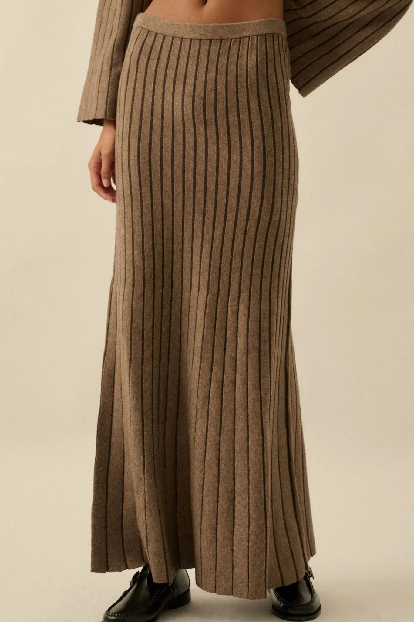 Next in Line Striped Mermaid Maxi Sweater Skirt sold by Promesa product image thumbnail 2