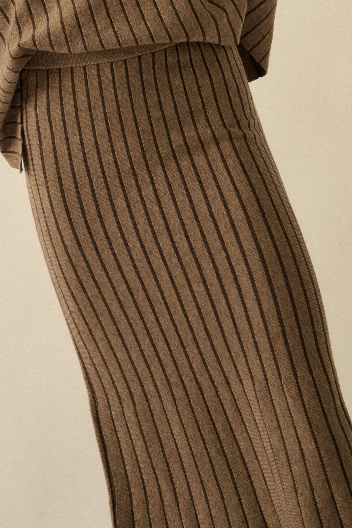 Next in Line Striped Mermaid Maxi Sweater Skirt sold by Promesa product image thumbnail 3