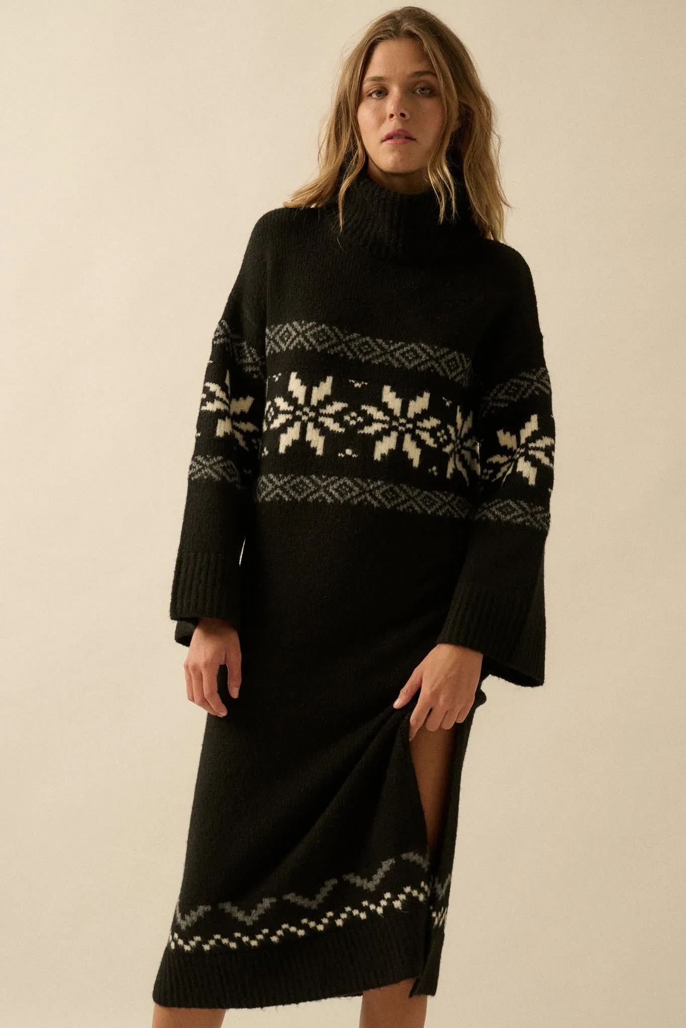 Mountain High Alpine-Knit Midi Sweater Dress sold by Promesa product image thumbnail 4