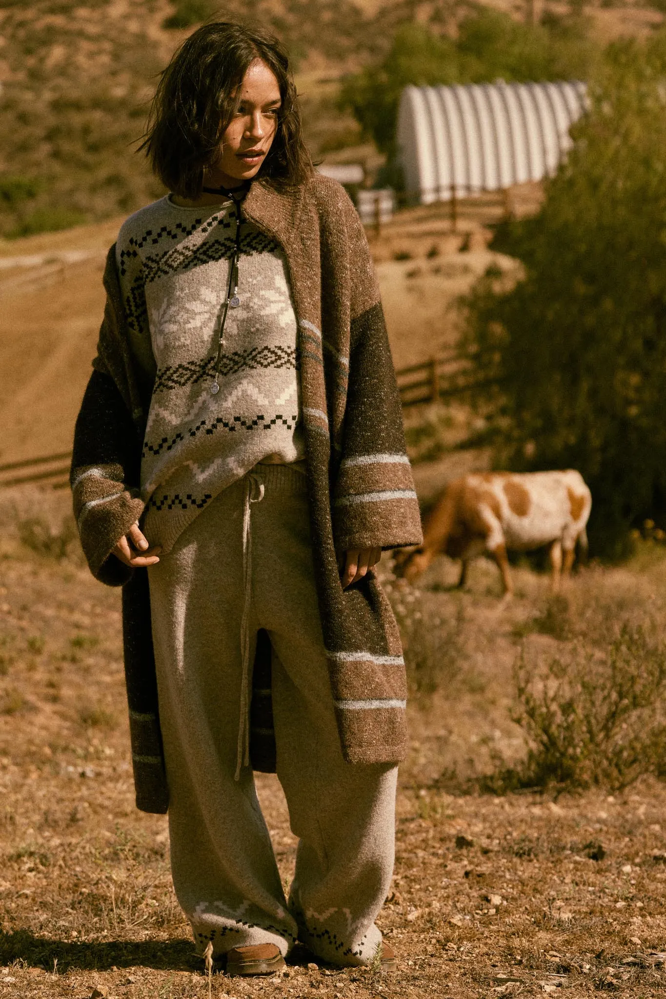 Good Earth Striped Open-Front Duster Cardigan sold by Promesa product image thumbnail 2