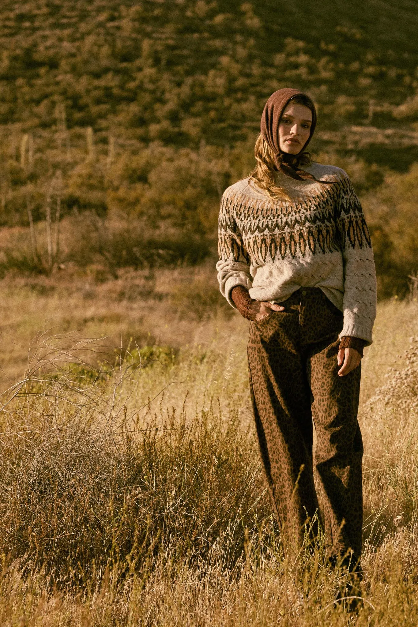 Law of the Jungle Leopard Twill Barrel Pants sold by Promesa