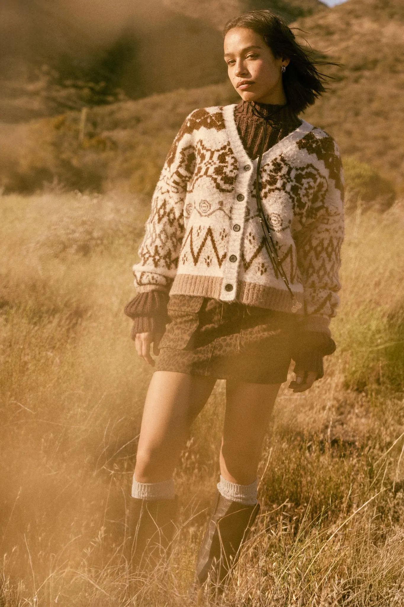 Jungle Girl Leopard Twill Cargo Mini Skirt sold by Promesa