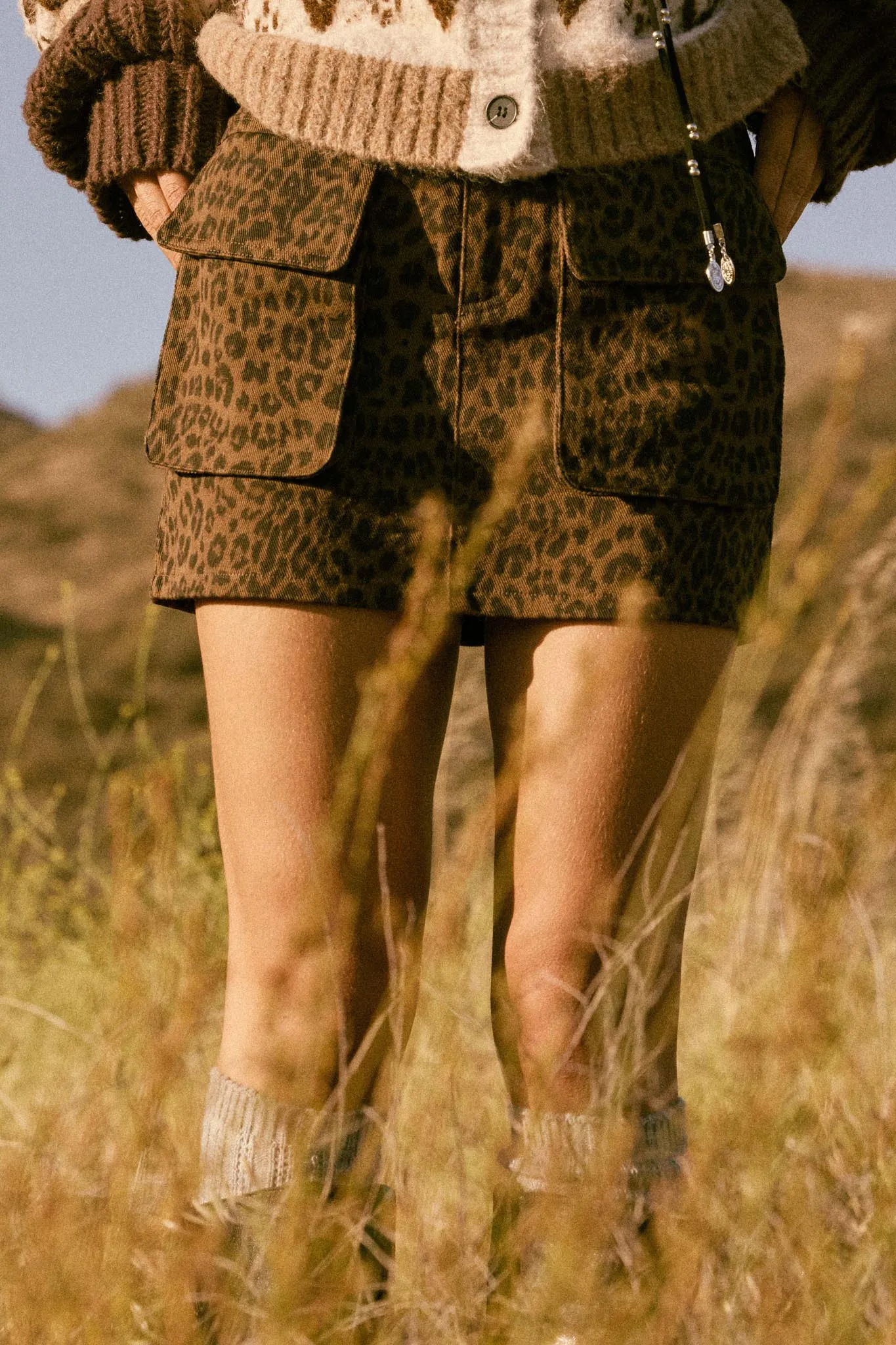 Jungle Girl Leopard Twill Cargo Mini Skirt sold by Promesa product image thumbnail 2
