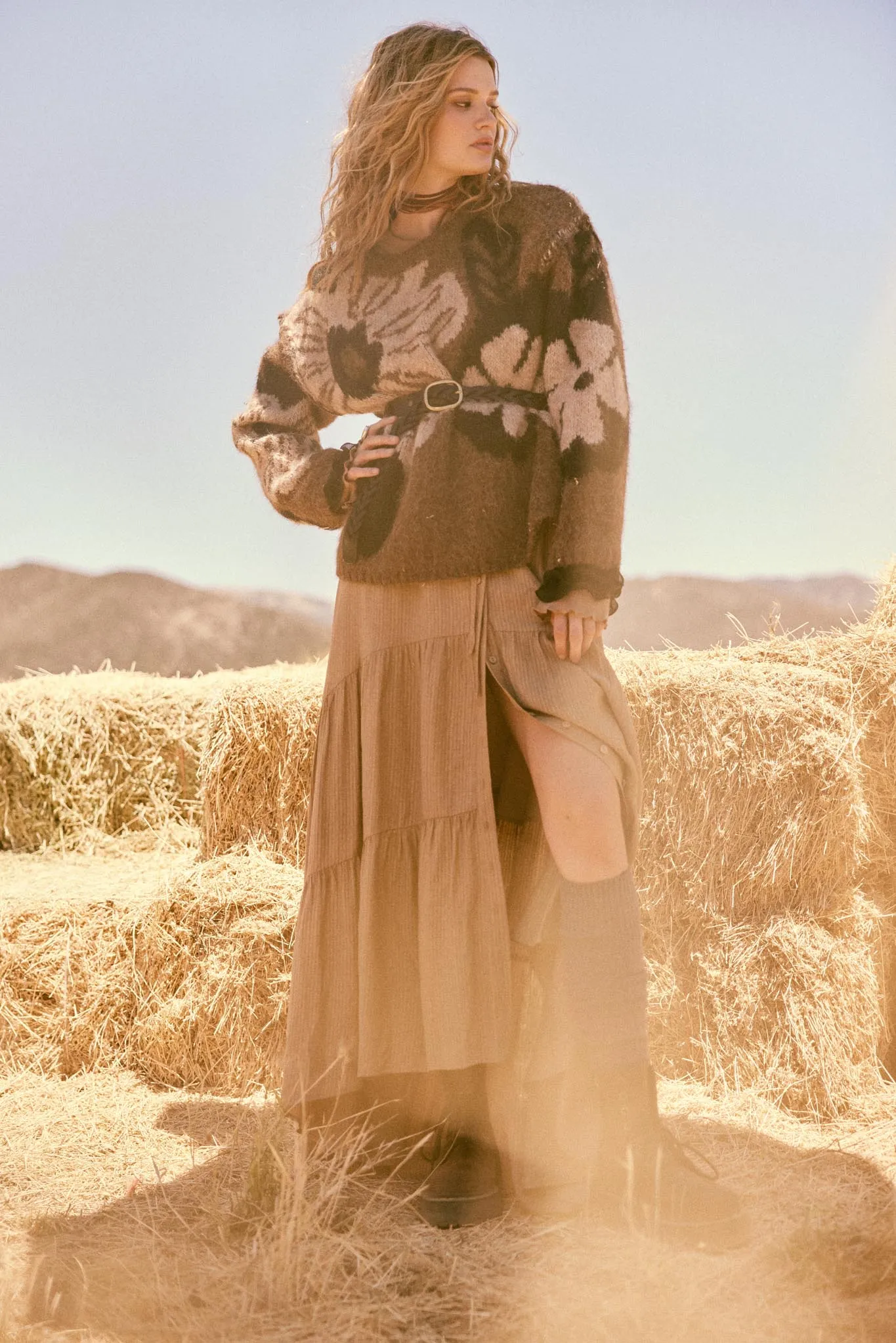 Cozy Bouquet Floral Jacquard-Knit Sweater sold by Promesa product image thumbnail 2