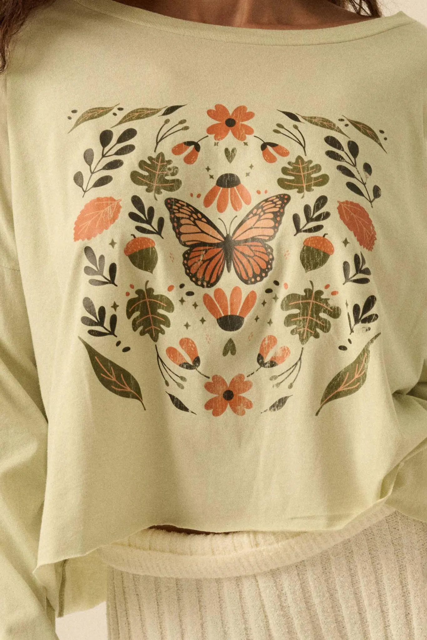Monarch Season Long-Sleeve Butterfly Graphic Tee sold by Promesa product image thumbnail 2