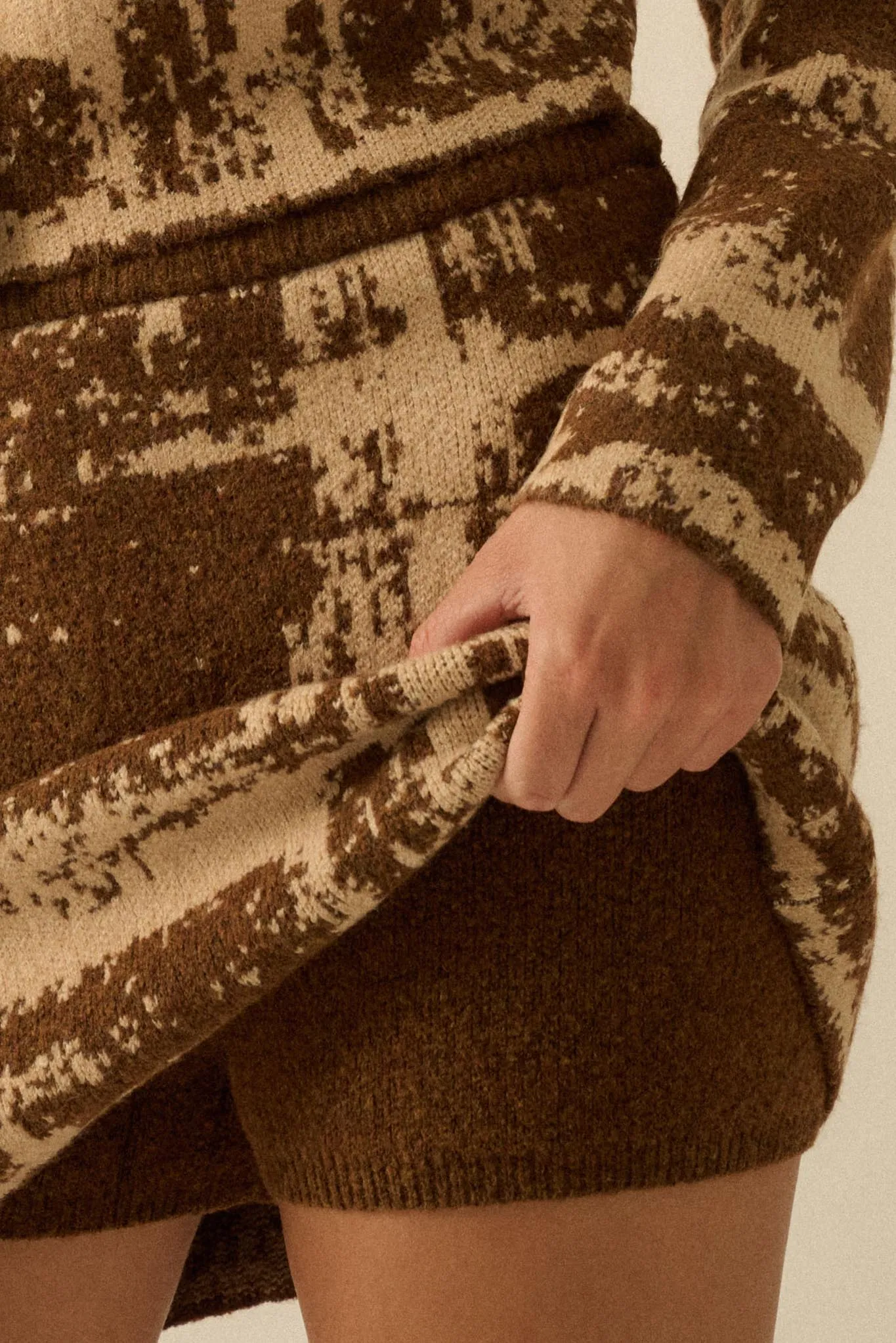 Squared Away Plaid Jacquard-Knit Mini Skort sold by Promesa product image thumbnail 2