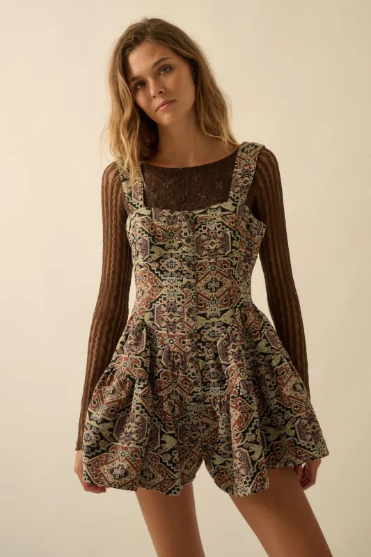 Magic Carpet Ride Tapestry Romper Dress made by Promesa