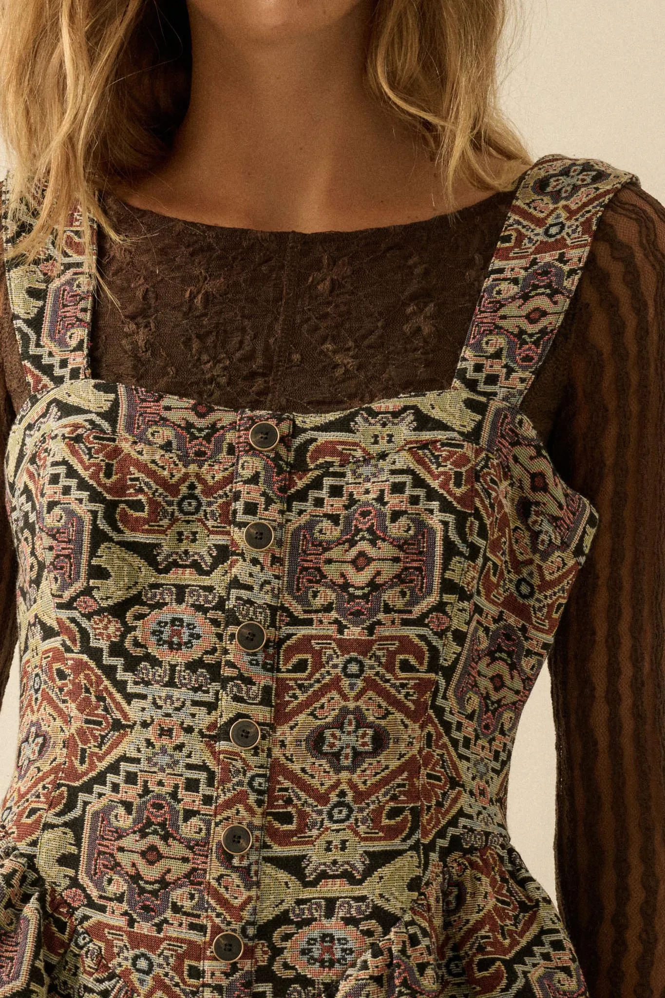 Magic Carpet Ride Tapestry Romper Dress sold by Promesa product image thumbnail 2