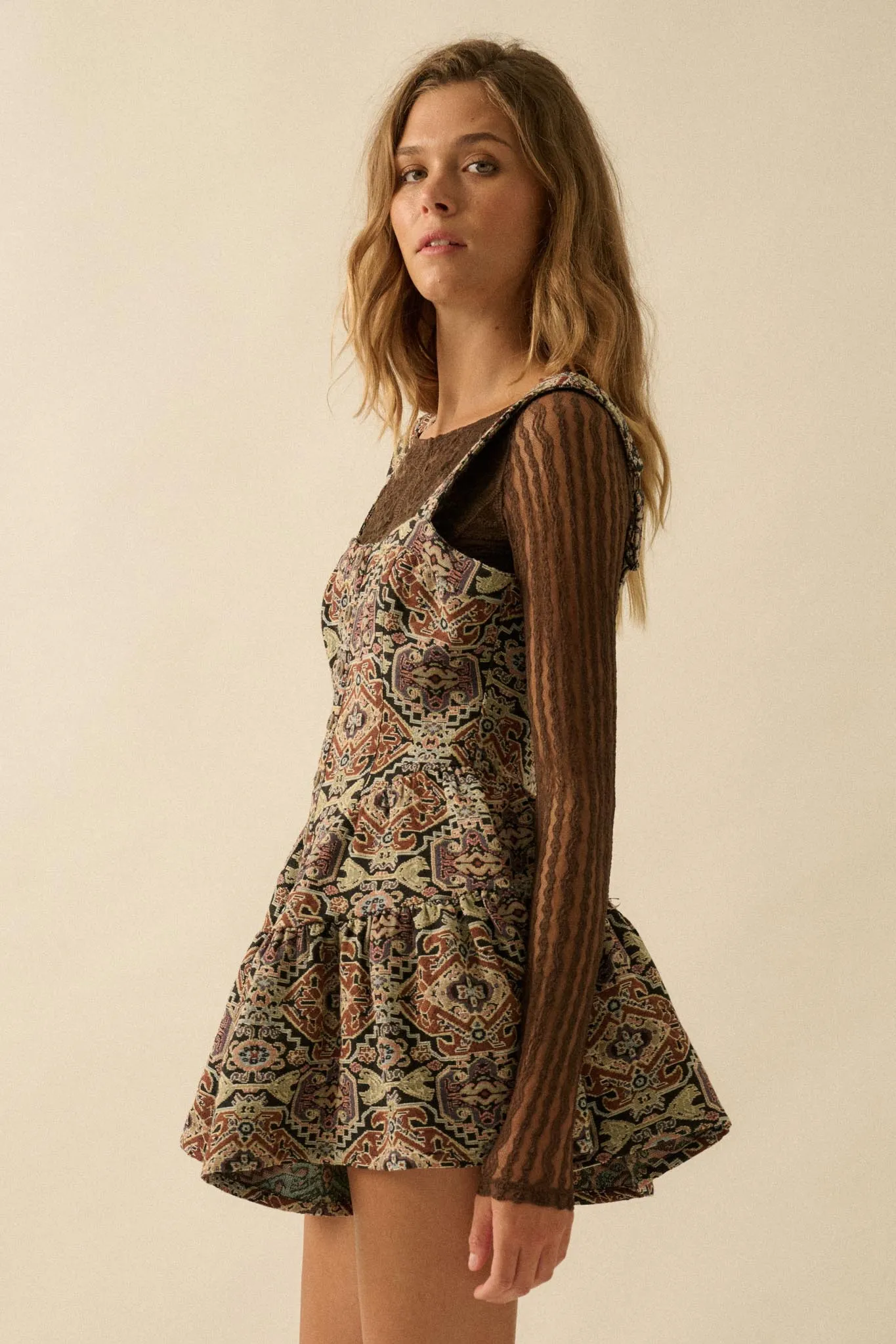 Magic Carpet Ride Tapestry Romper Dress sold by Promesa product image thumbnail 5