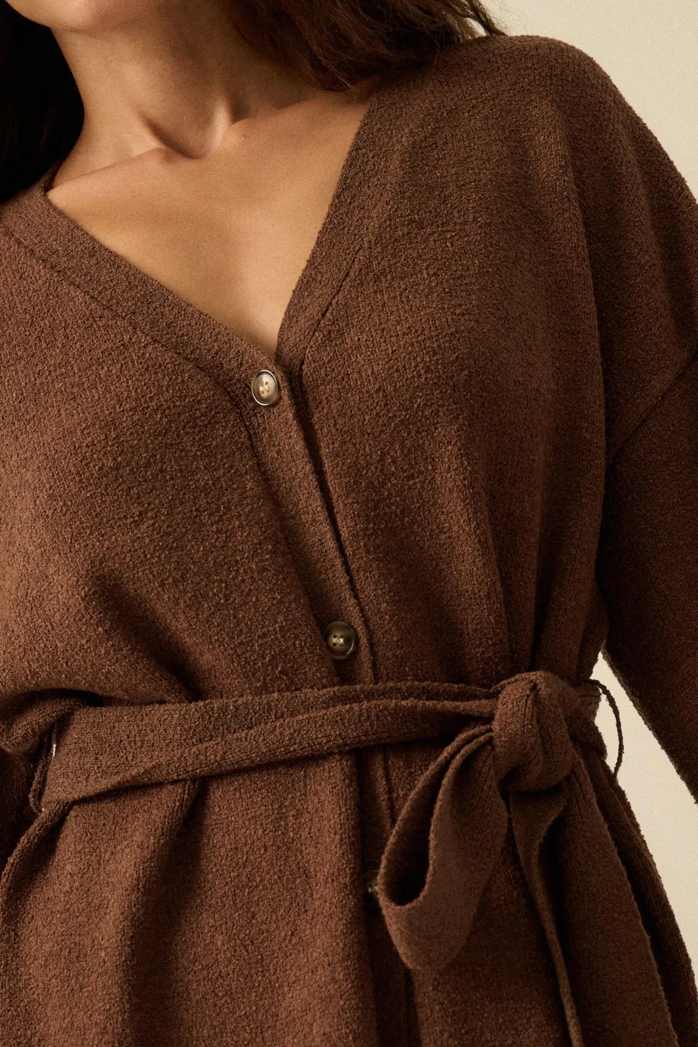 Promise the Label Belted Button-Front Cardigan sold by Promesa product image thumbnail 5