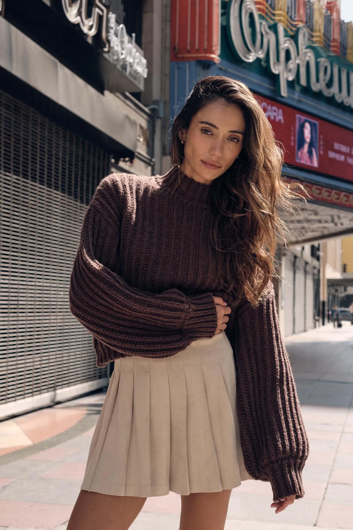 Call Me Cozy Chunky Ribbed Knit Mock Neck Sweater sold by Promesa product image thumbnail 3