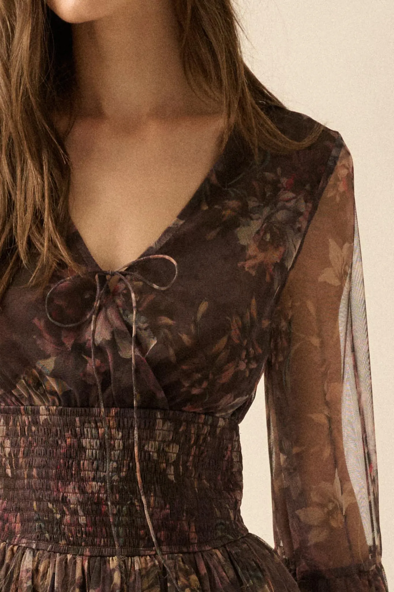 Pure Bliss Layered Floral Tulle Pleated Mini Dress sold by Promesa product image thumbnail 4