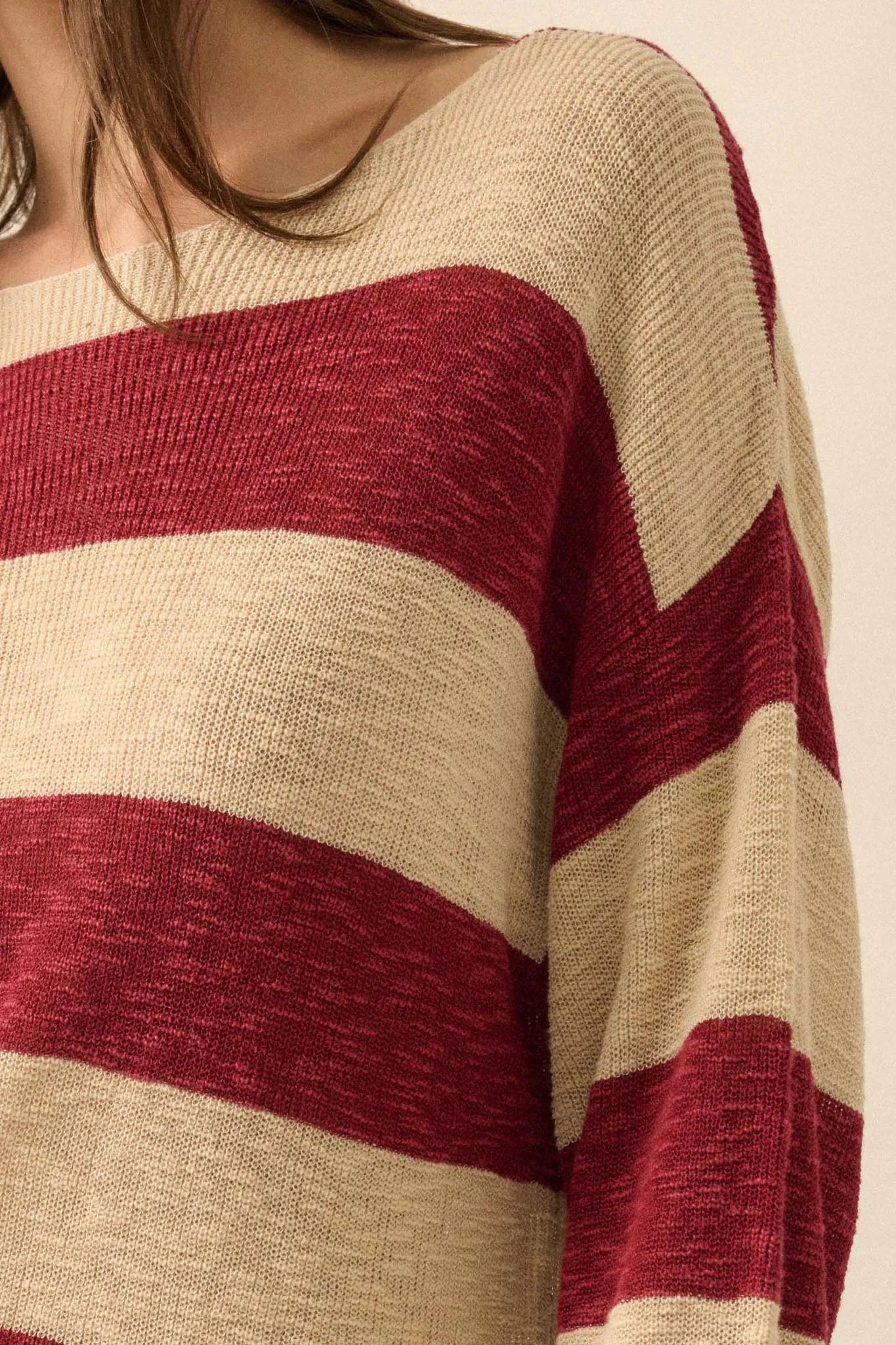 Stripe Zone Striped Slub-Knit Sweater sold by Promesa product image thumbnail 2