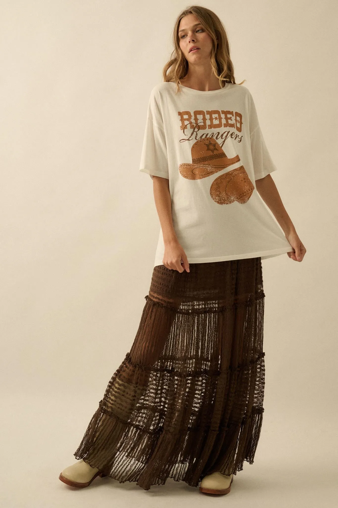 Rodeo Rangers Garment-Wash Oversize Graphic Tee sold by Promesa product image thumbnail 3