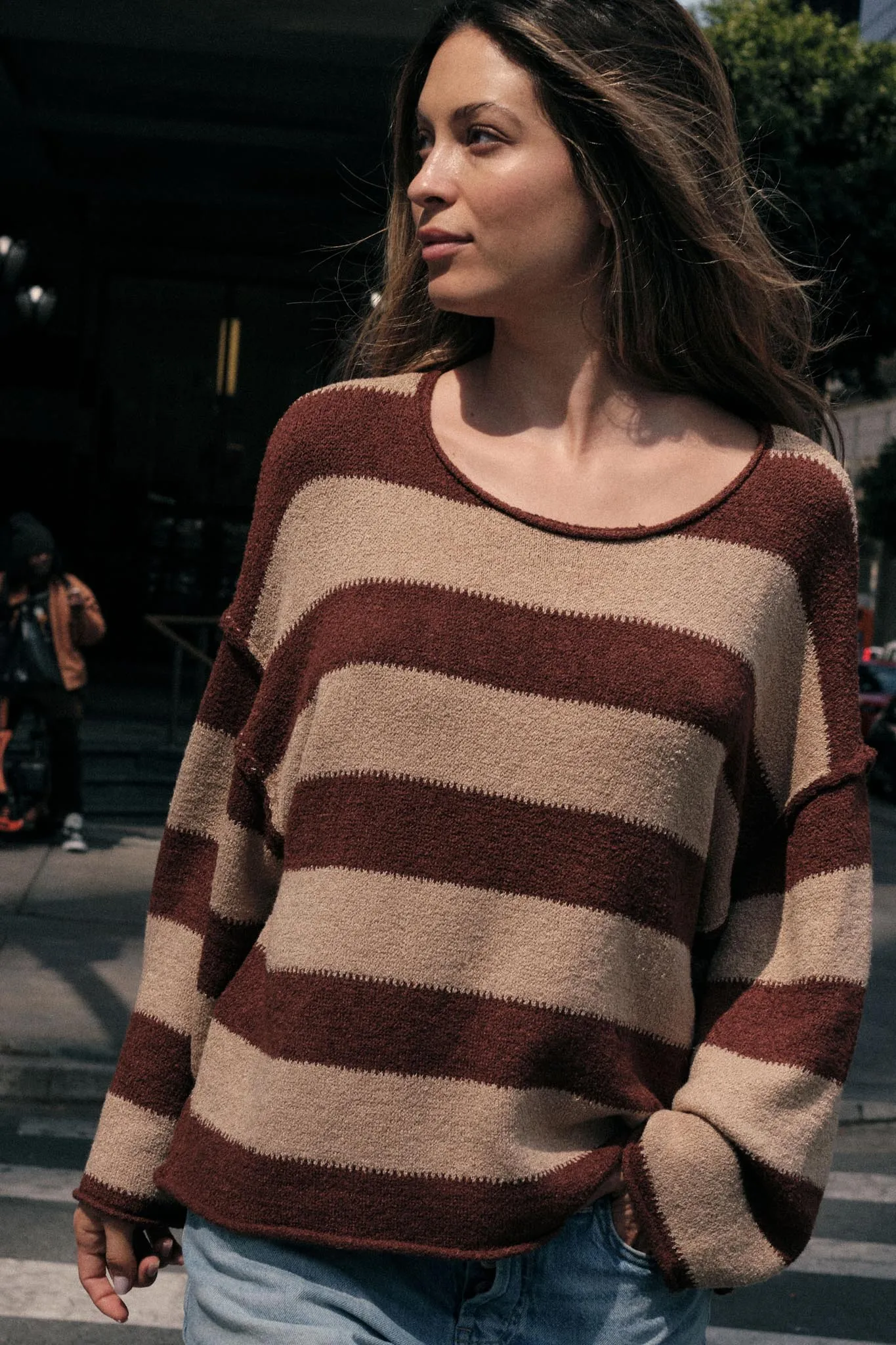 Promise the Label Striped Rolled-Edge Sweater sold by Promesa product image thumbnail 2