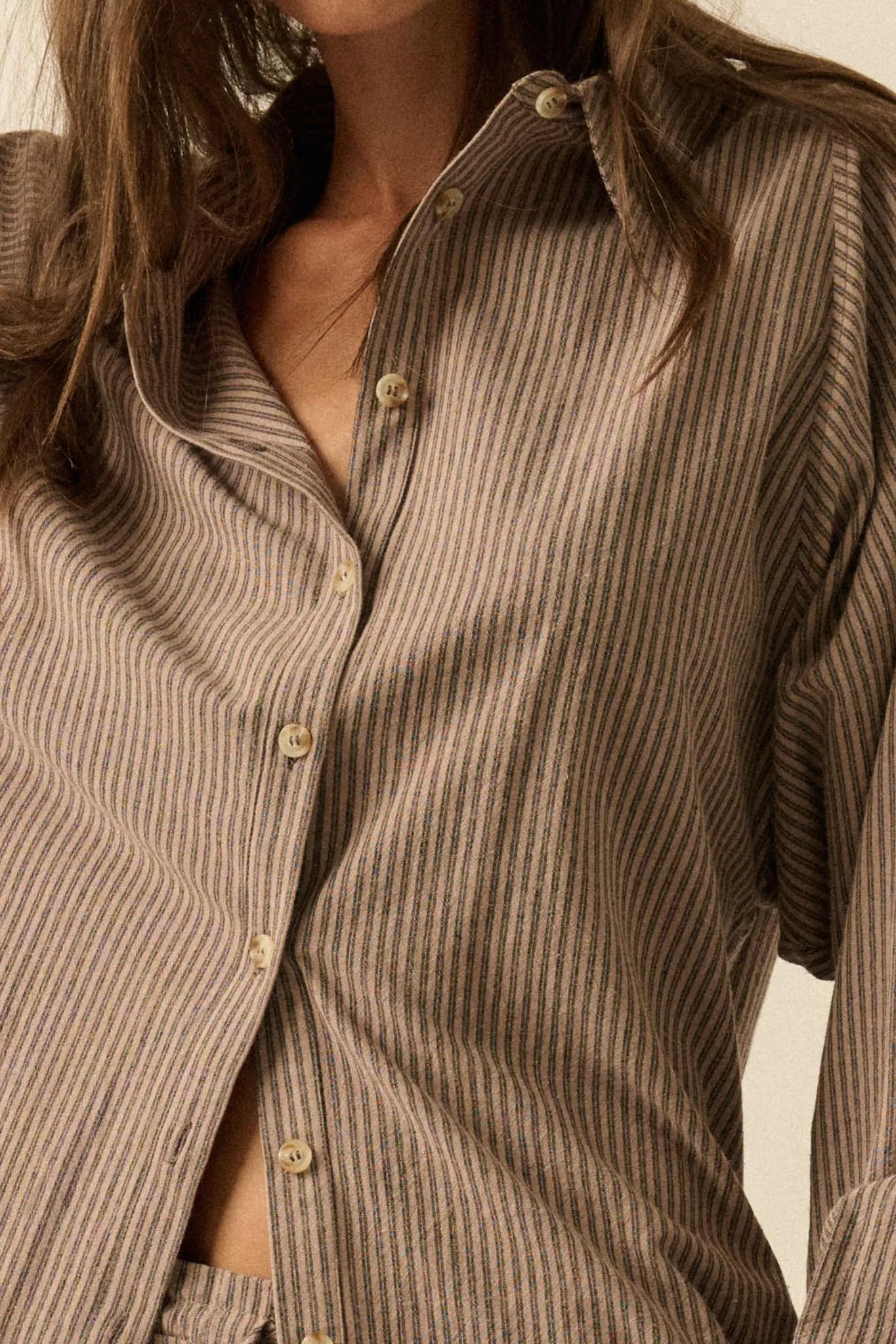Straight Ahead Double Pinstripe Button-Up Shirt sold by Promesa product image thumbnail 5