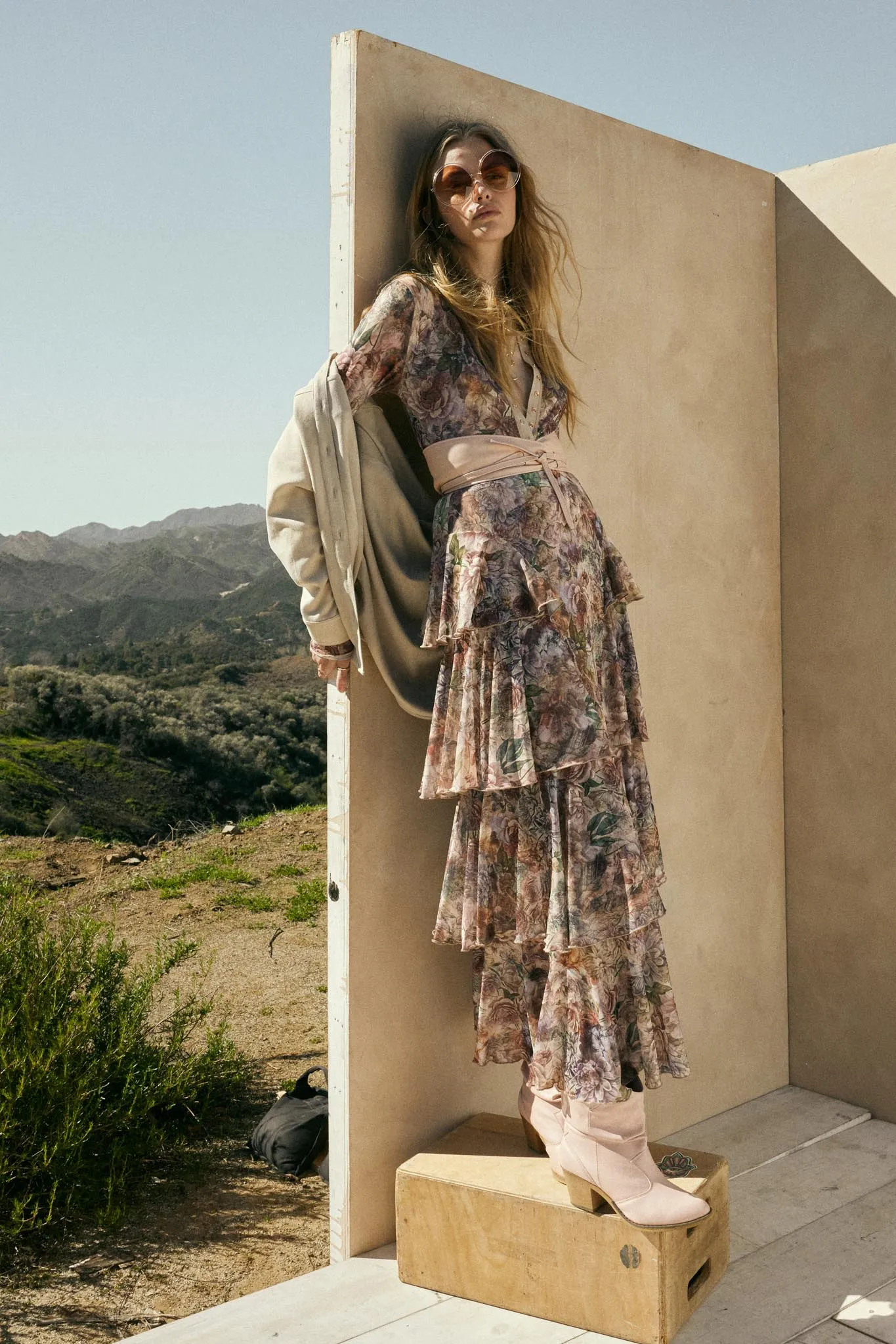 Valley Breeze Floral Mesh Snap-Front Top sold by Promesa product image thumbnail 2