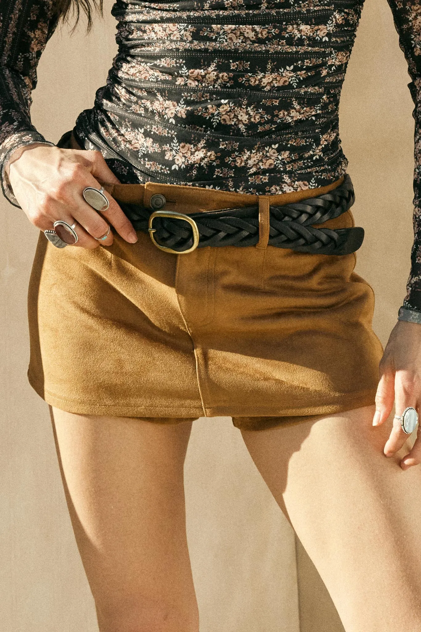 Soft Touch Vegan Suede Mini Skort sold by Promesa product image thumbnail 2