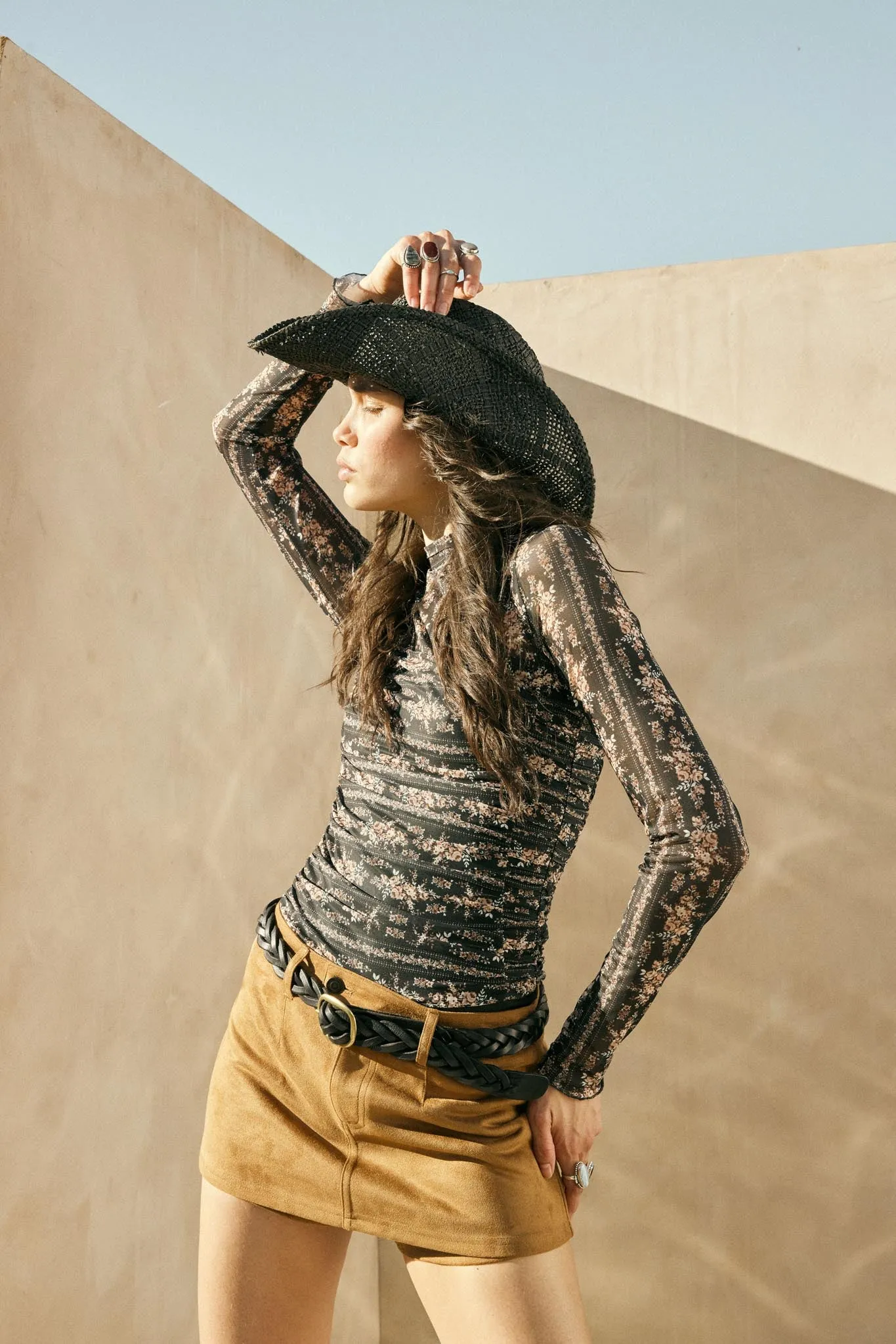 Soft Touch Vegan Suede Mini Skort sold by Promesa product image thumbnail 3
