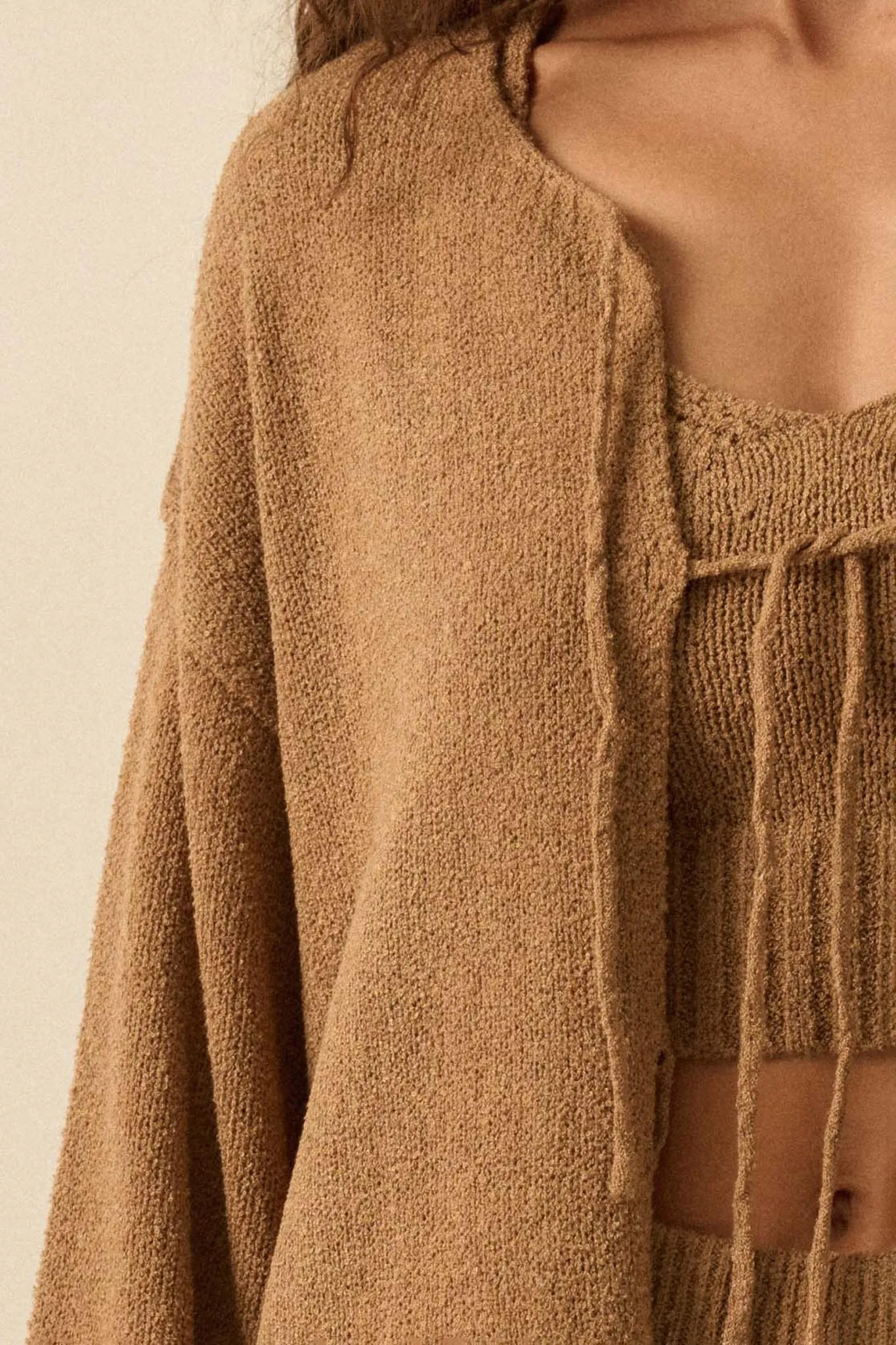Promise the Label Textured Knit Cardigan and Tank sold by Promesa product image thumbnail 5