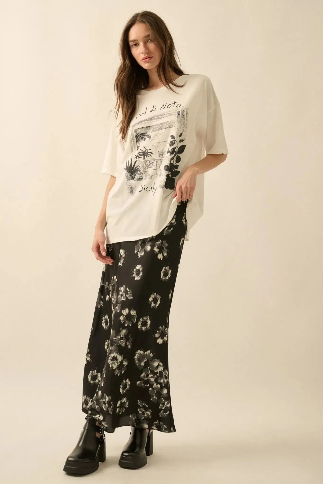 Val di Noto Sicily Oversize Graphic Tee sold by Promesa product image thumbnail 4