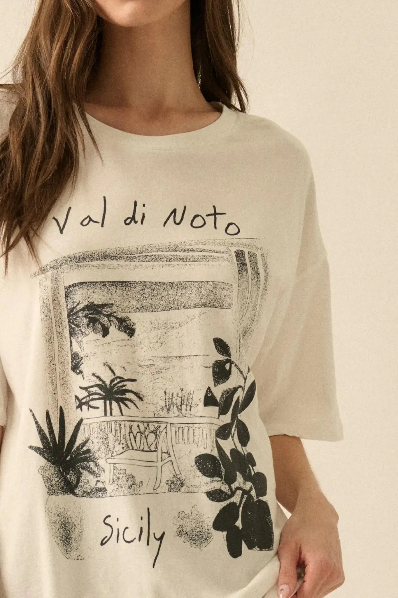 Val di Noto Sicily Oversize Graphic Tee sold by Promesa product image thumbnail 2