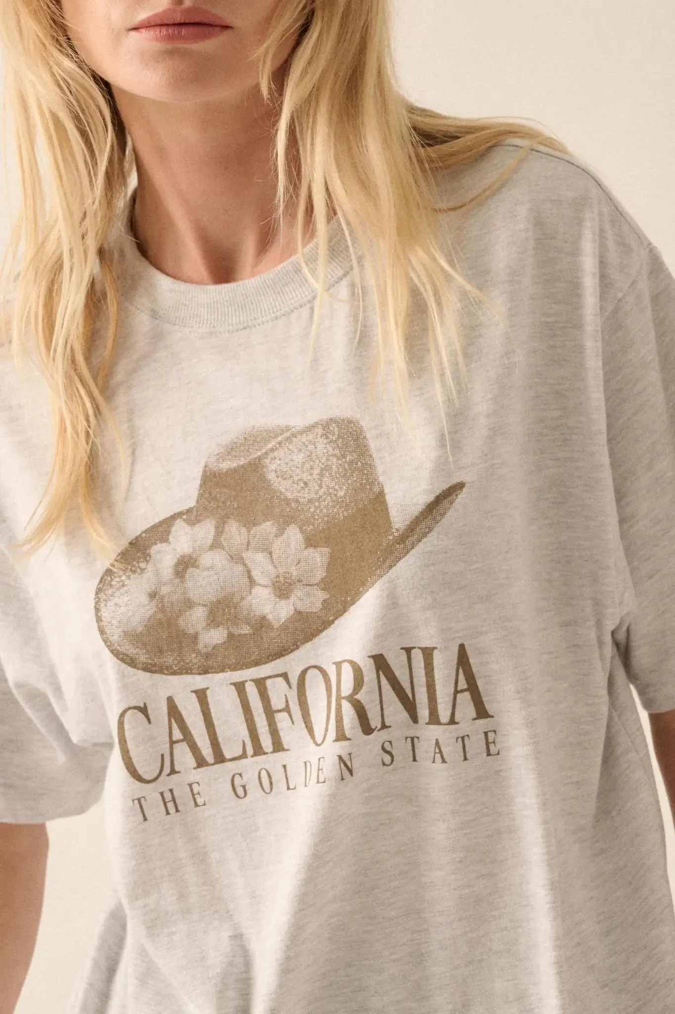 California Cowboy Hat Heather Western Graphic Tee sold by Promesa product image thumbnail 2
