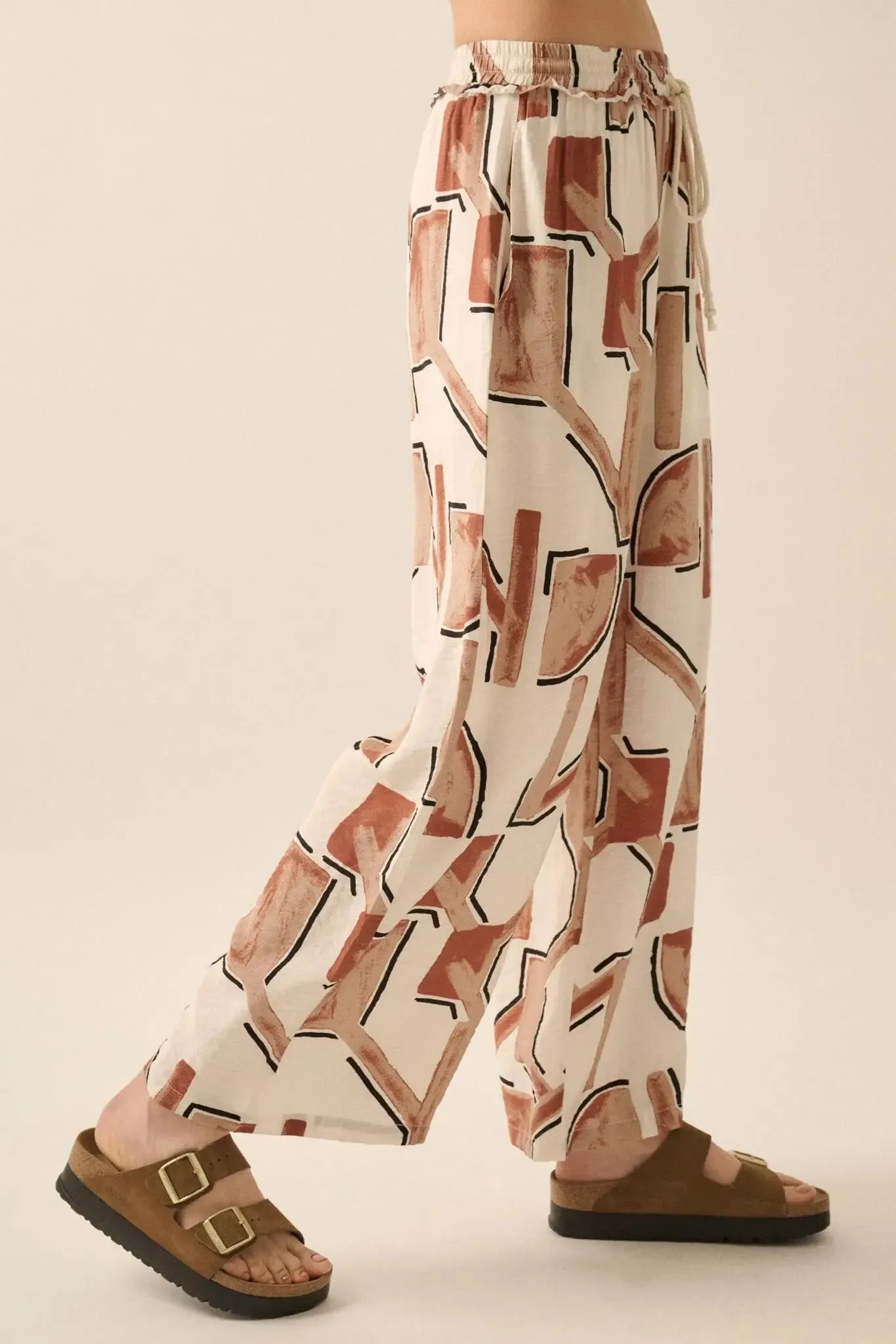 Timeless Journey Abstract-Print Wide-Leg Pants sold by Promesa product image thumbnail 5