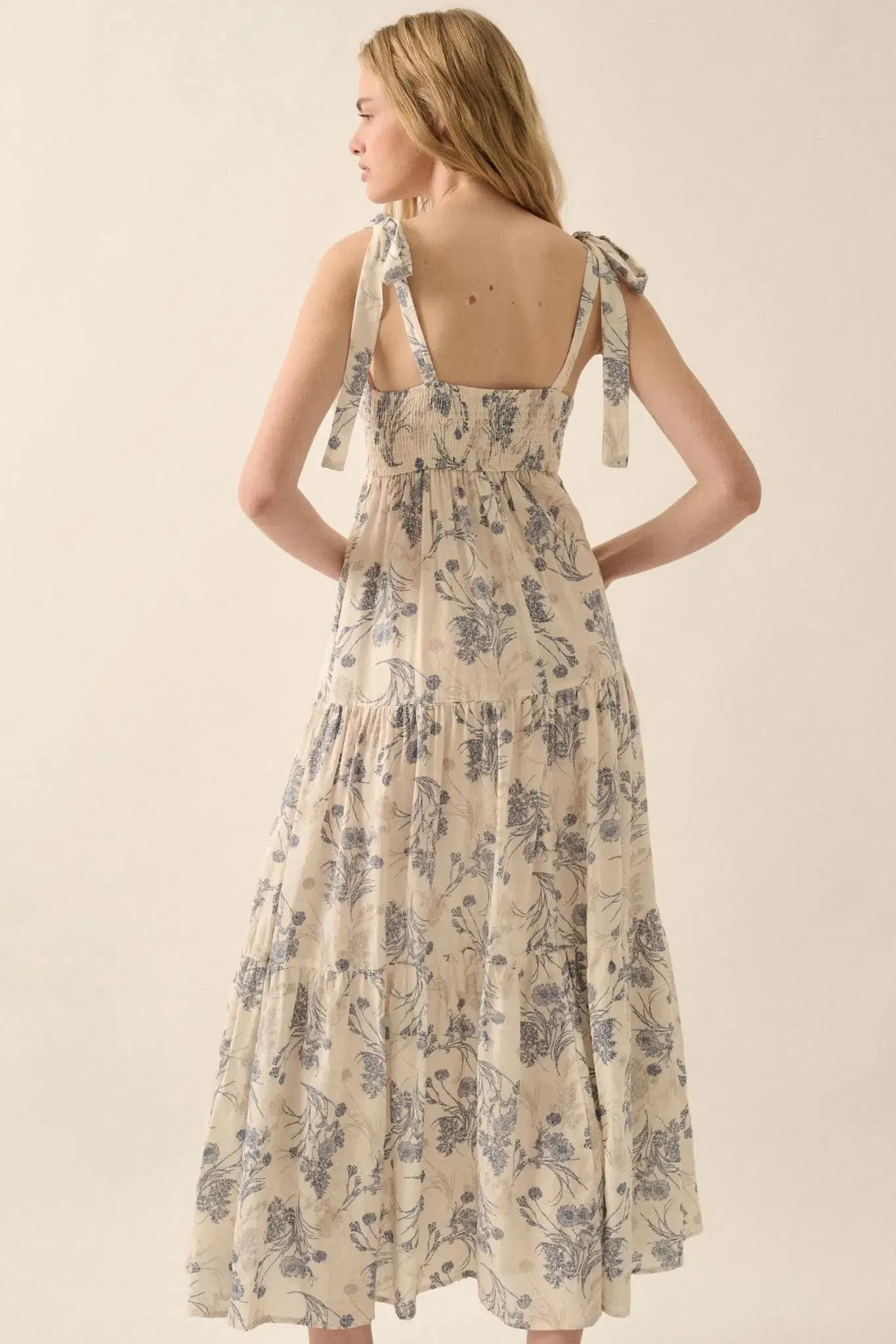 Sentimental Beauty Floral Tiered Ruffle Maxi Dress sold by Promesa product image thumbnail 2