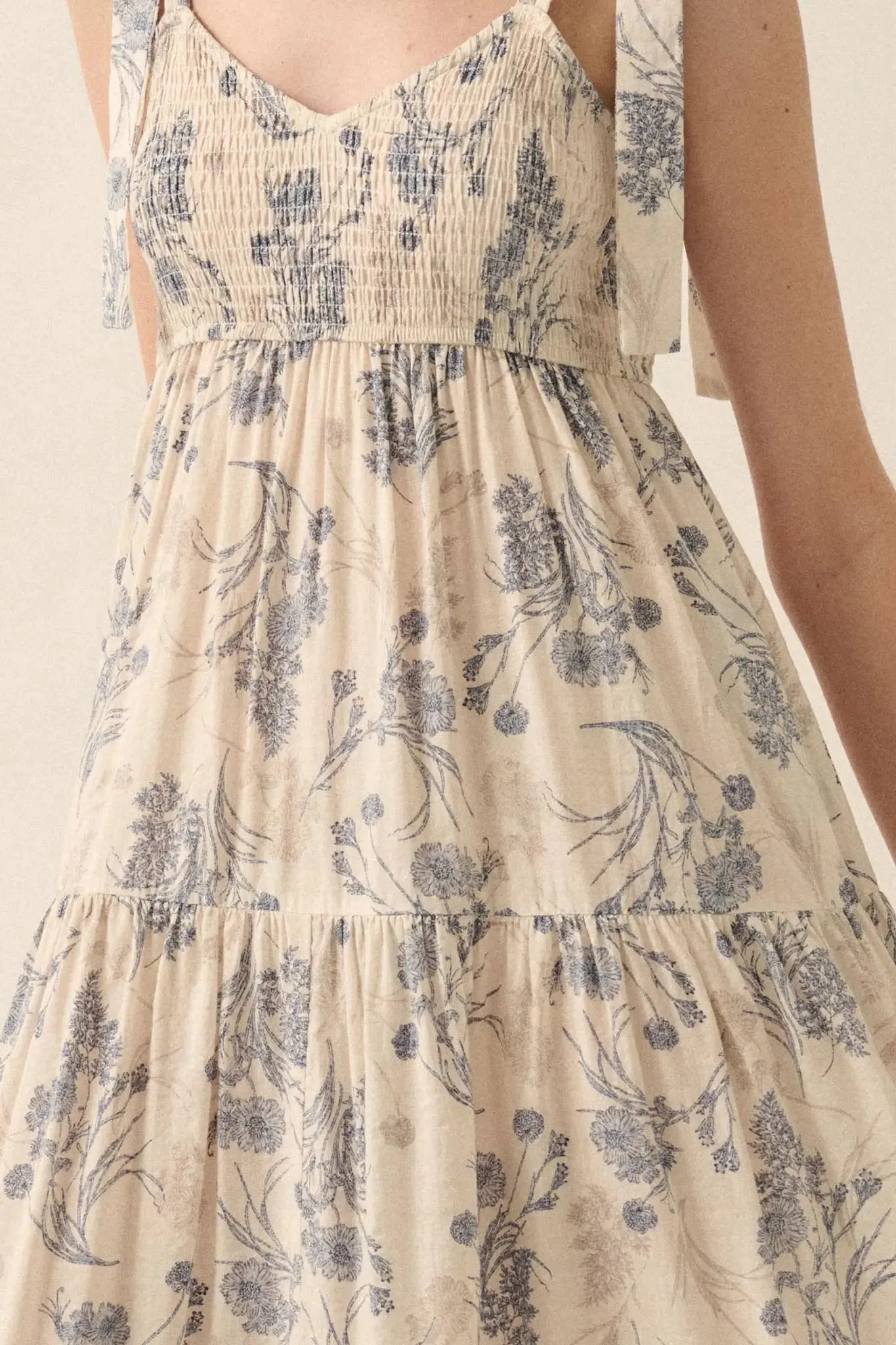 Sentimental Beauty Floral Tiered Ruffle Maxi Dress sold by Promesa product image thumbnail 5