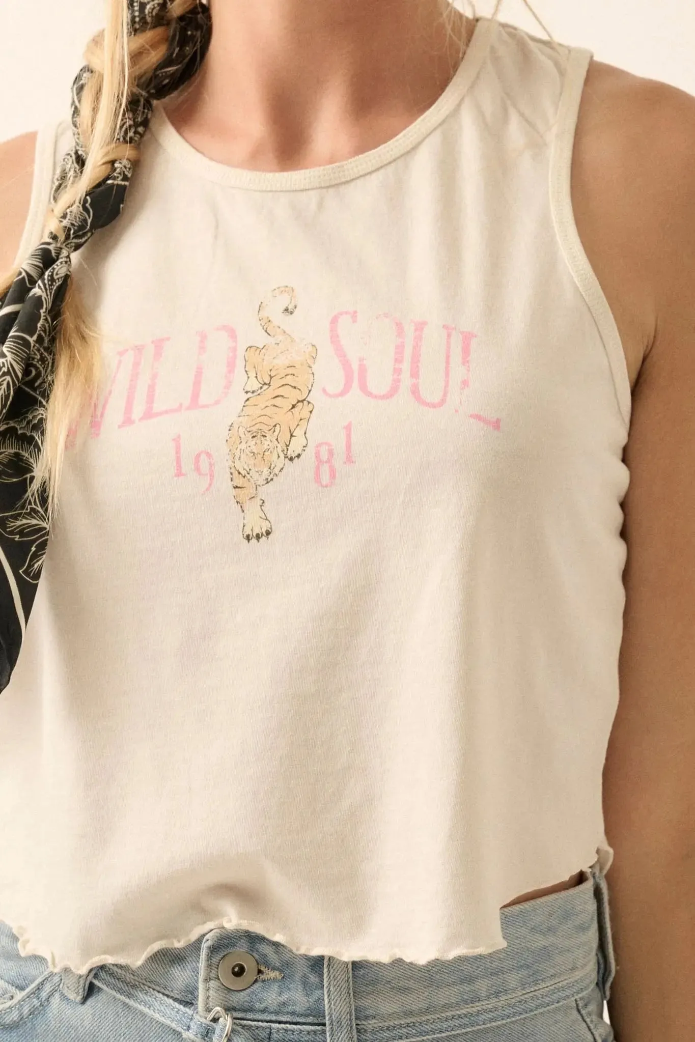 Wild Soul Lettuce-Edge Graphic Tank Top sold by Promesa product image thumbnail 2