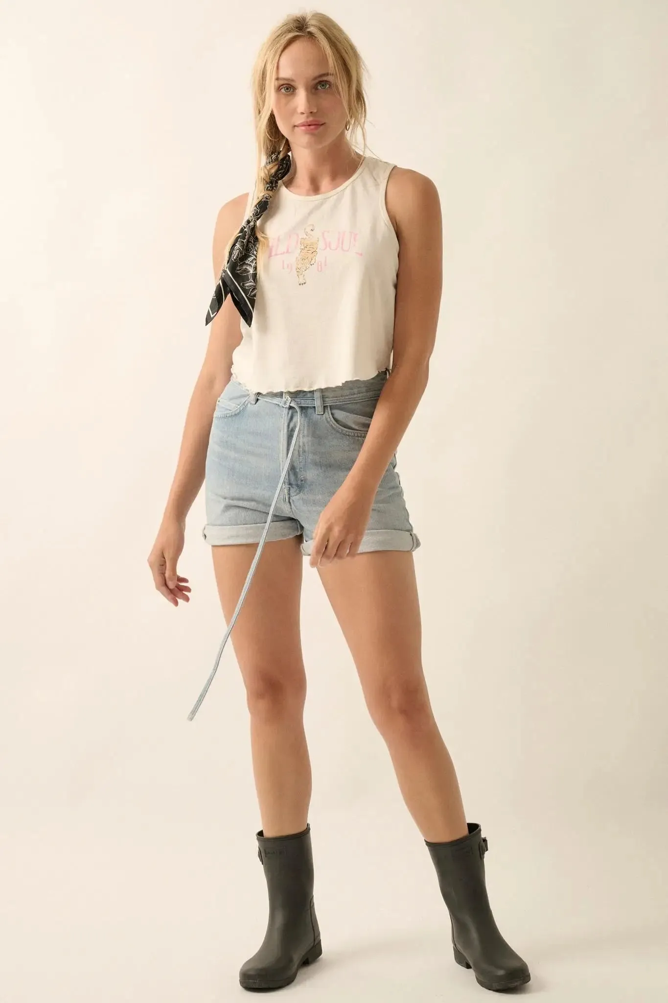 Wild Soul Lettuce-Edge Graphic Tank Top sold by Promesa product image thumbnail 3