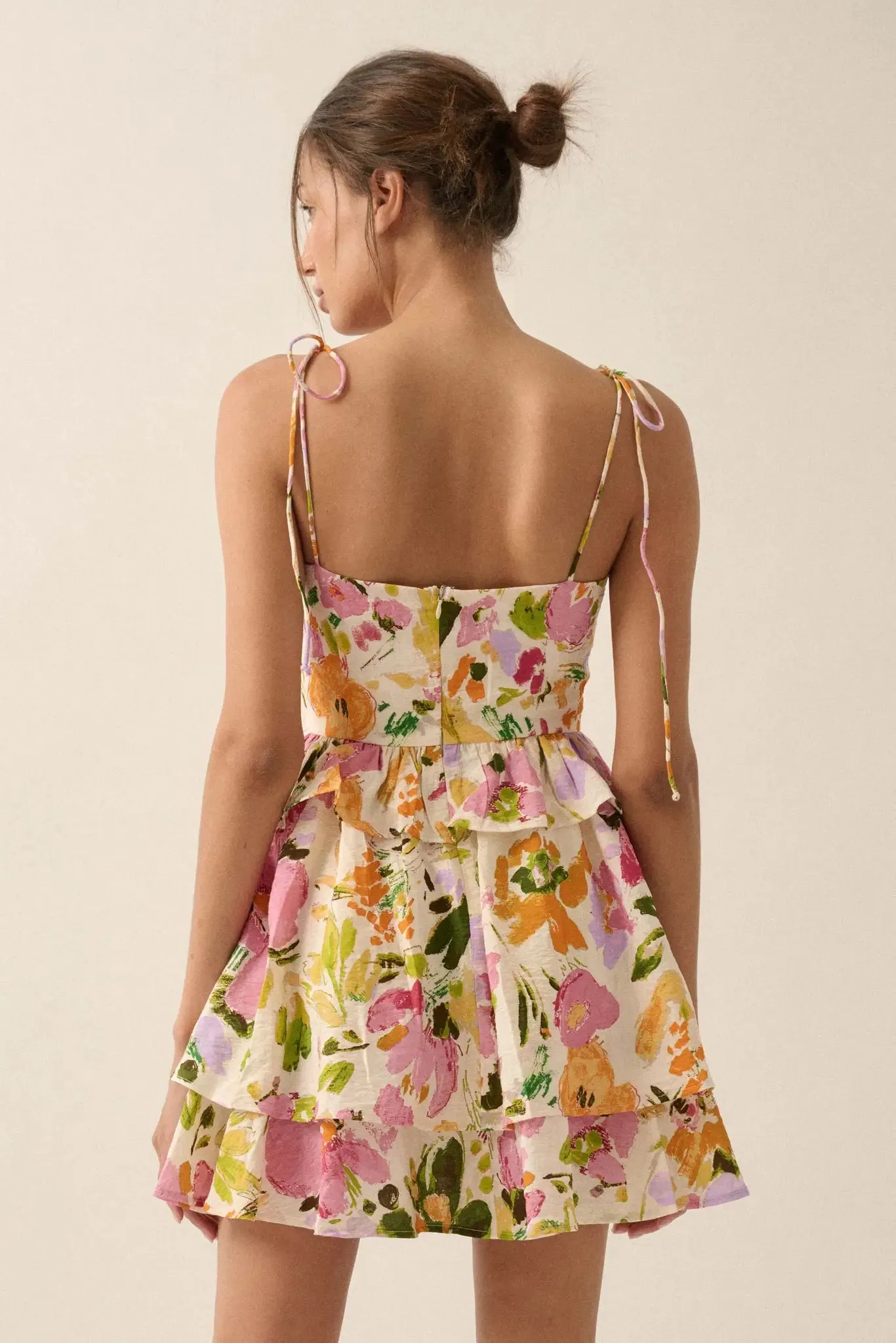 Delightful Dawn Floral Tiered Ruffle Mini Dress sold by Promesa product image thumbnail 3