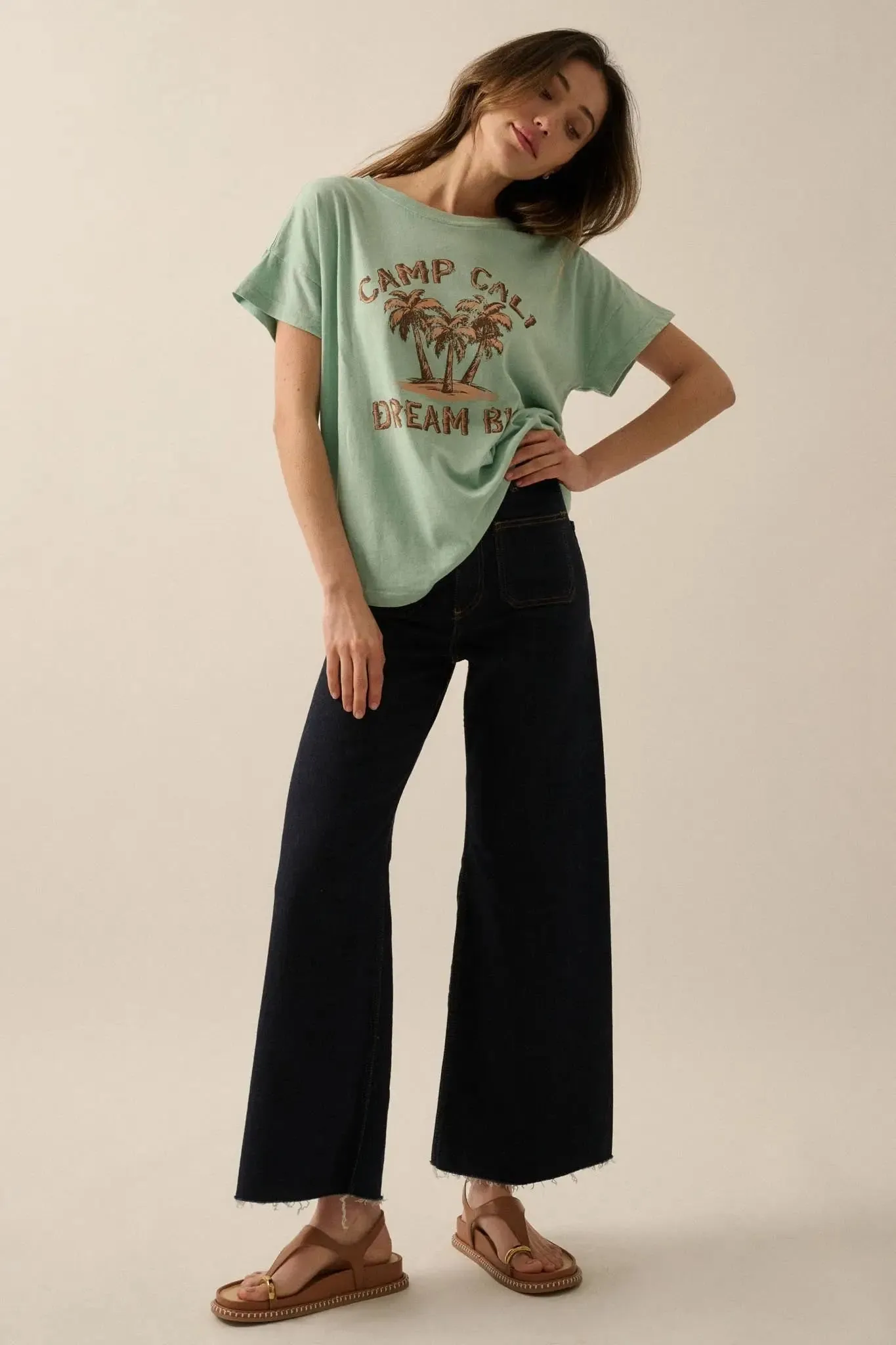 Camp Cali Dream Big Vintage-Wash Graphic Tee sold by Promesa product image thumbnail 3