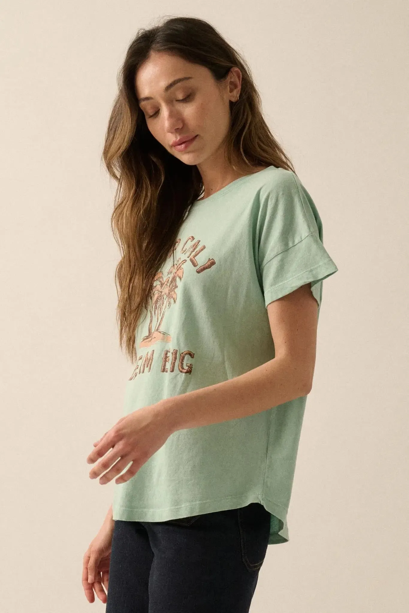 Camp Cali Dream Big Vintage-Wash Graphic Tee sold by Promesa product image thumbnail 5