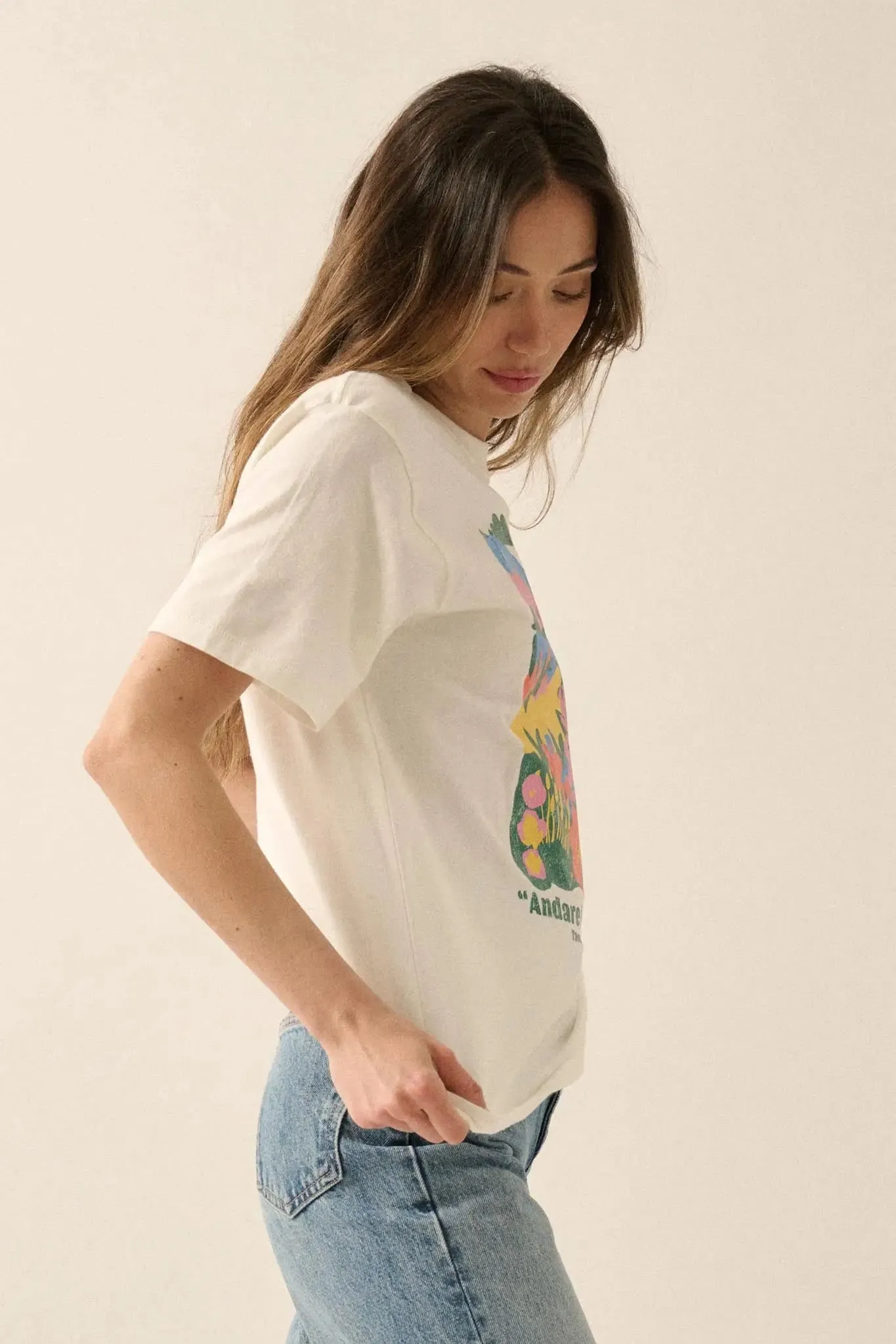 Sicilian Holiday Vintage-Print Floral Graphic Tee sold by Promesa product image thumbnail 5