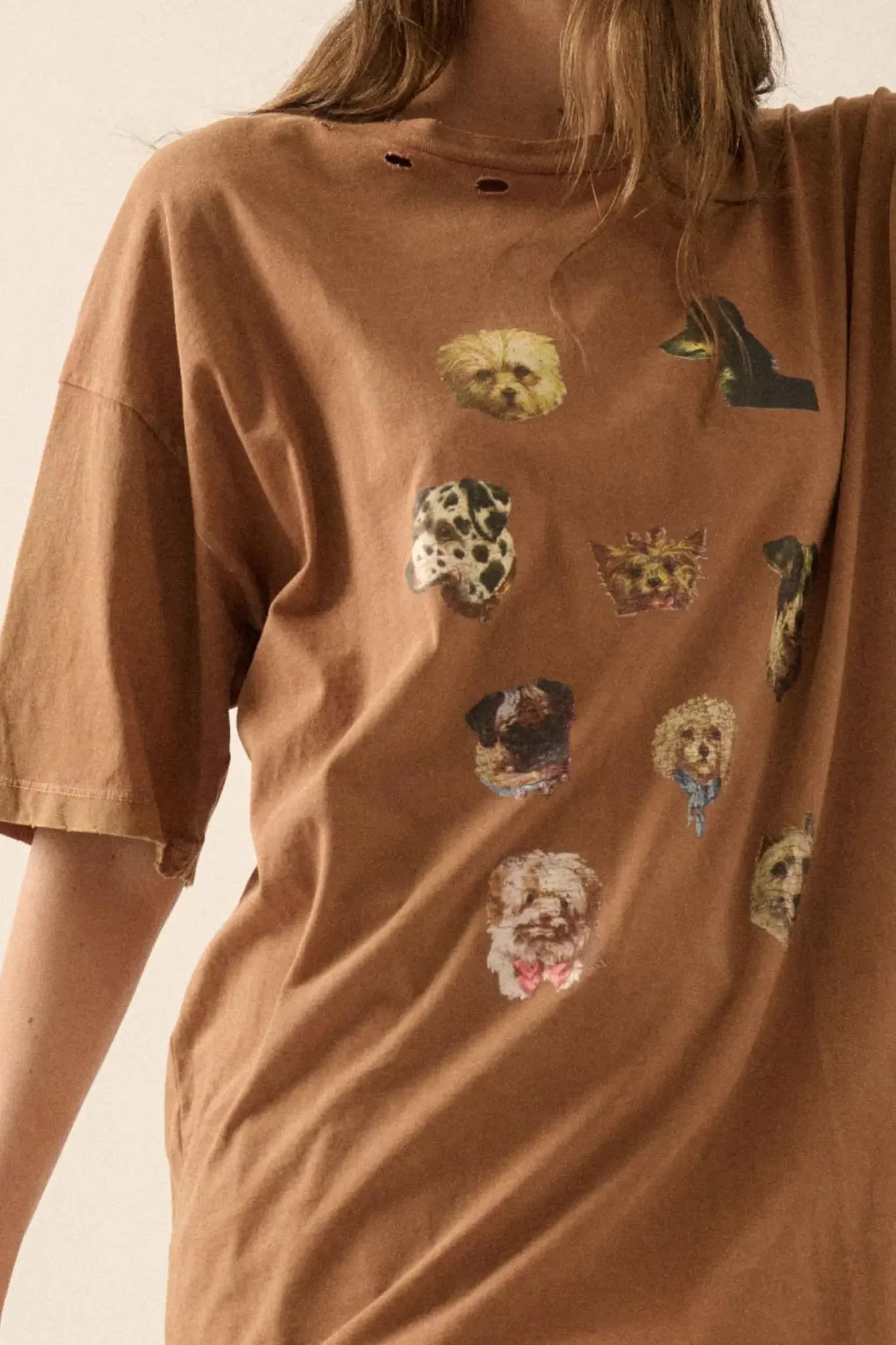 Good Dogs Distressed Oversize Graphic Tee sold by Promesa product image thumbnail 2