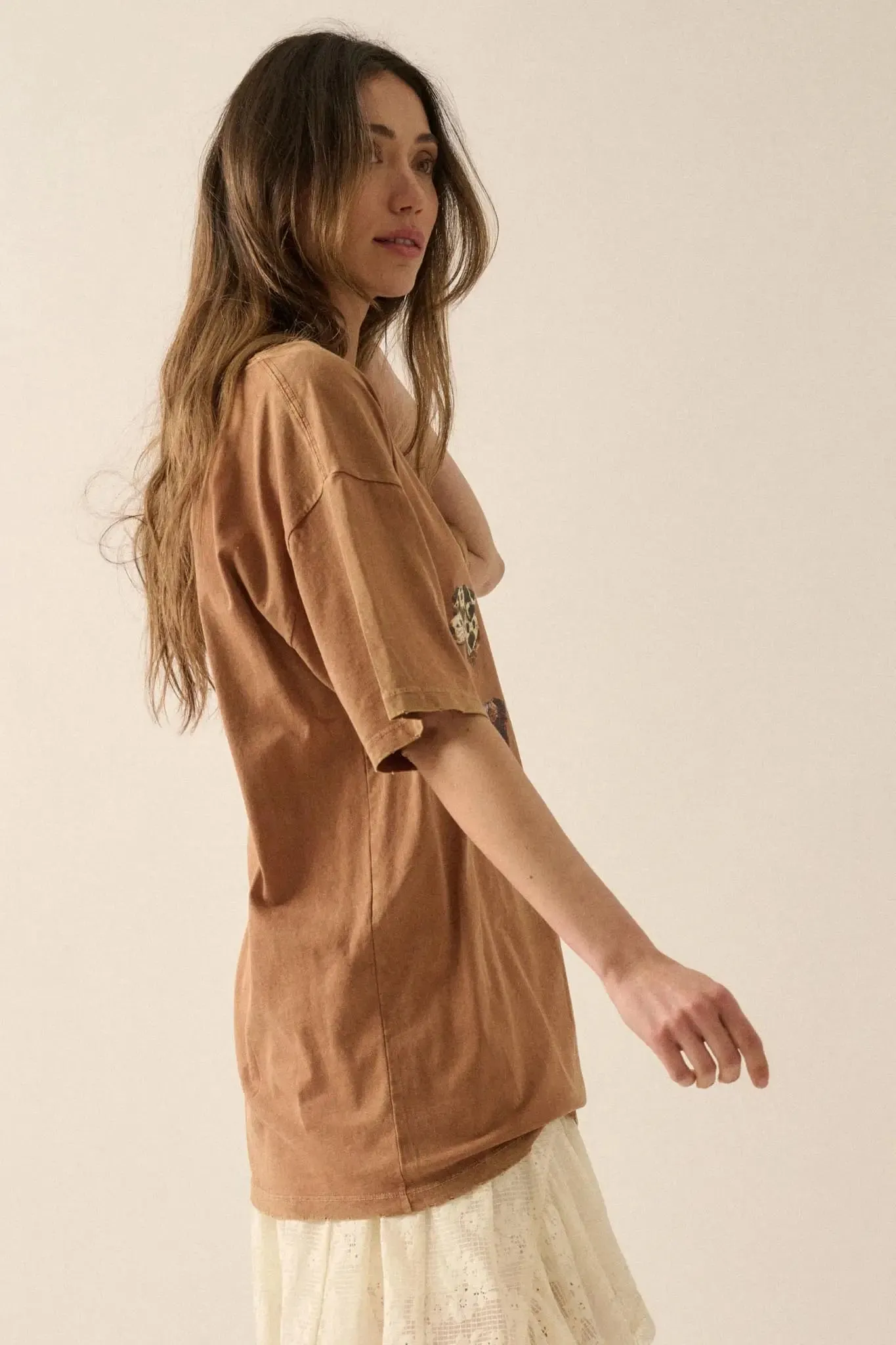 Good Dogs Distressed Oversize Graphic Tee sold by Promesa product image thumbnail 5