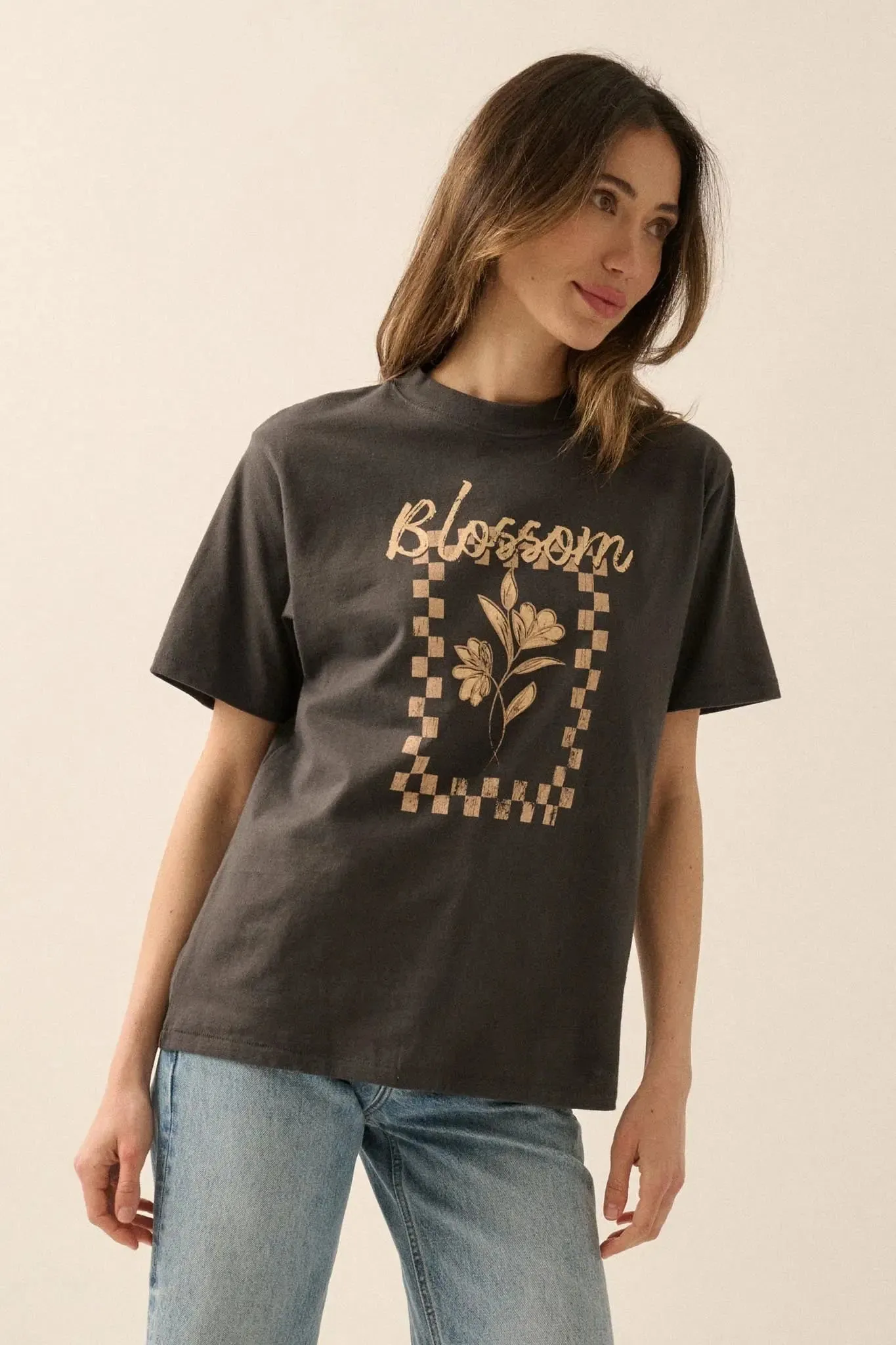 Blossom Vintage-Print Floral Graphic Tee sold by Promesa product image thumbnail 5